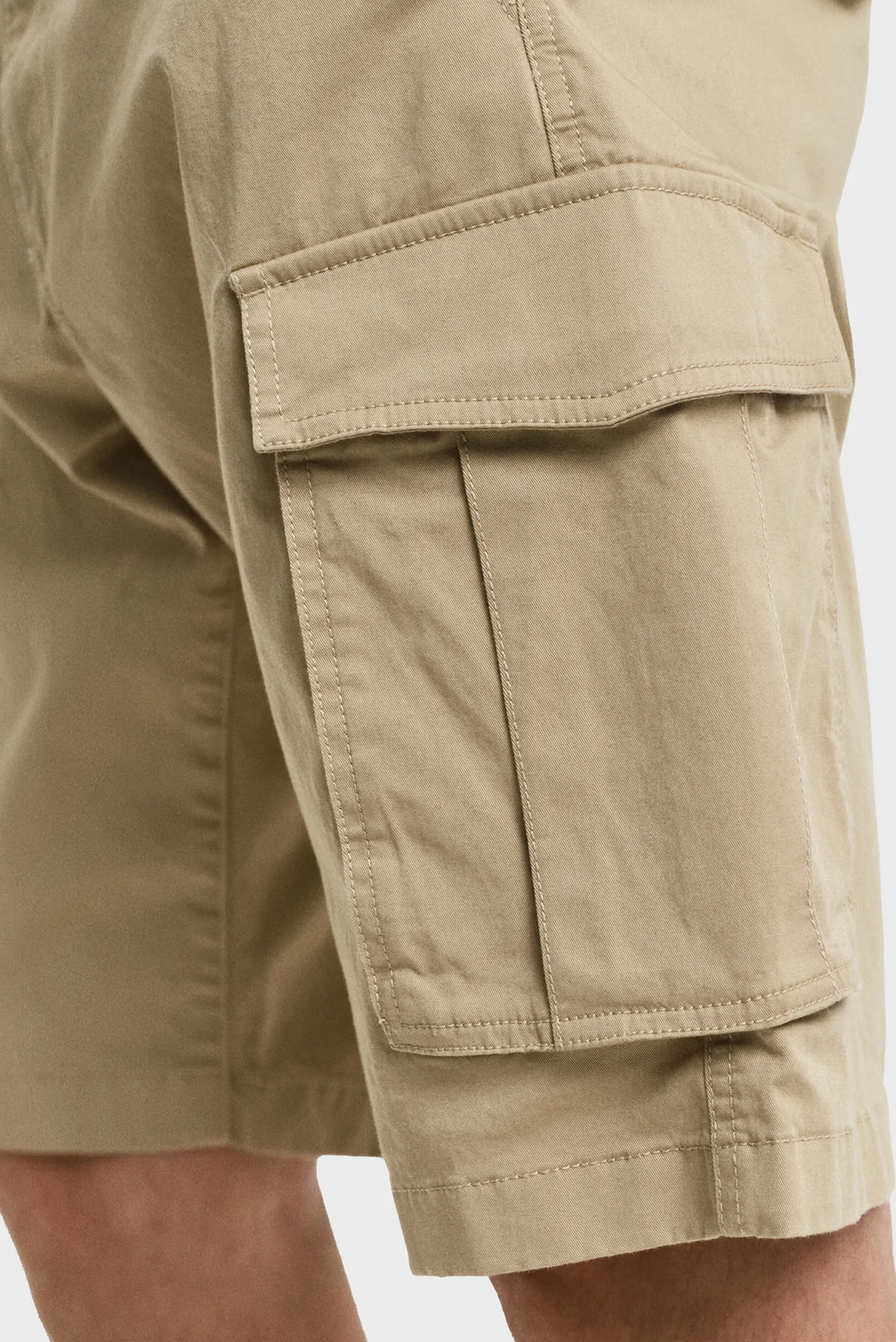 Чоловічі бежеві шорти RELAXED TWILL CARGO SHORTS 6