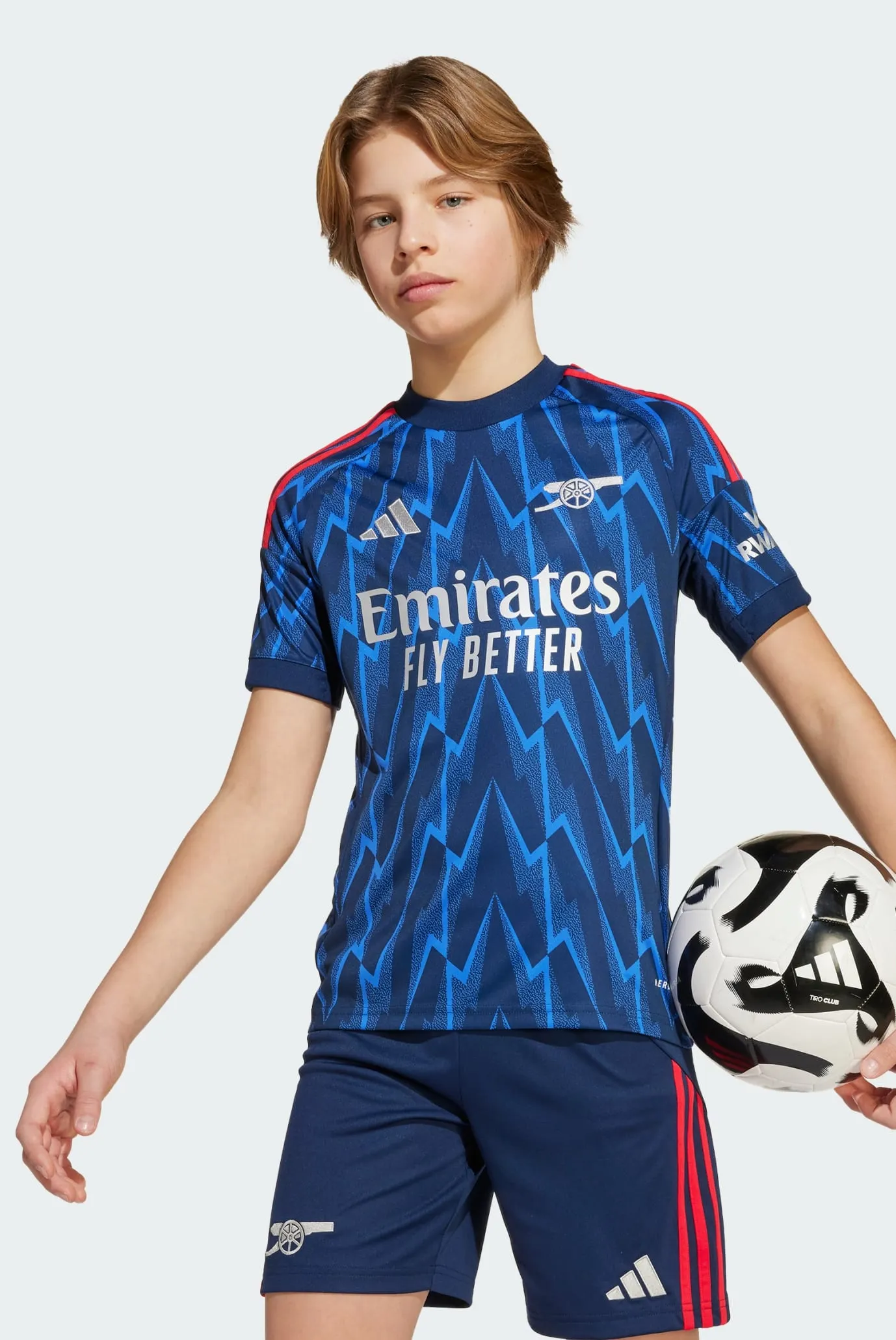 Детская синяя футболка с узором Arsenal 25/26 Away Kids 5