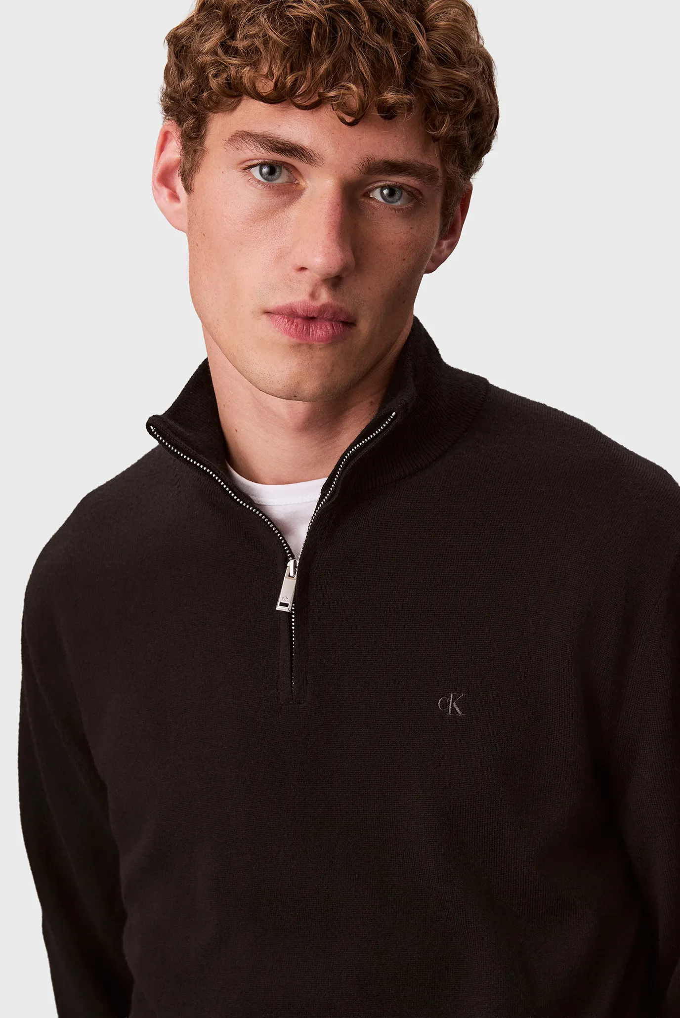 Мужская черная шерстяная кофта LS MERINO QZ 4