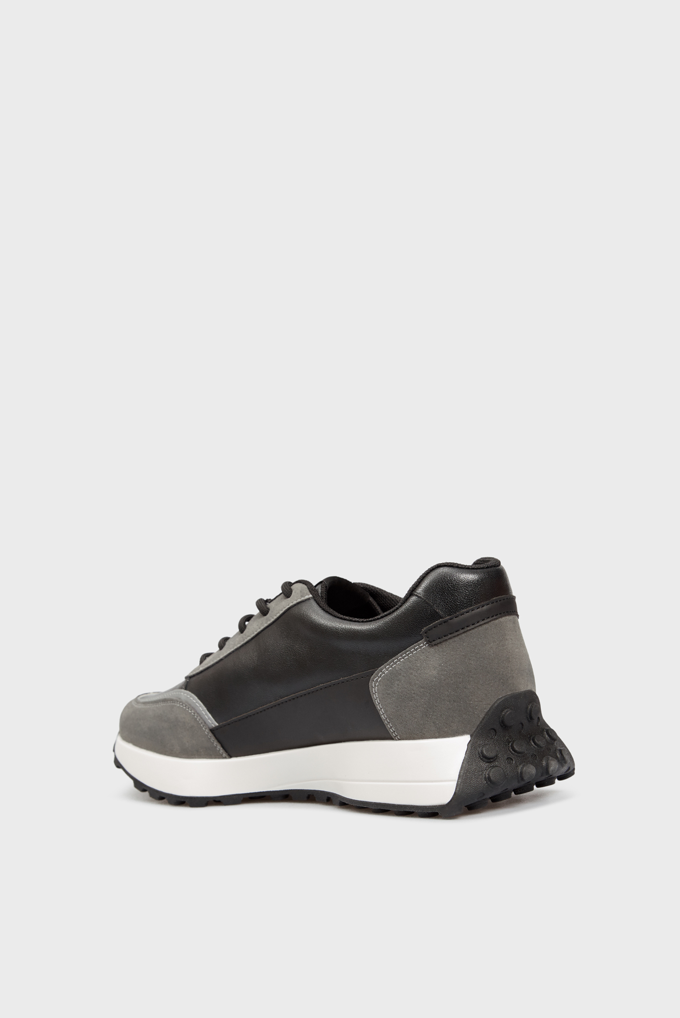 Мужские черные кожаные кроссовки Respect IK83-149466 — MD-Fashion