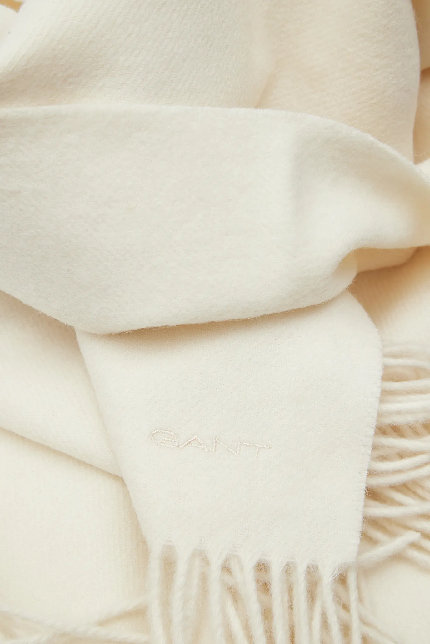 Женский белый шерстяной шарф WOOL WOVEN SCARF 4