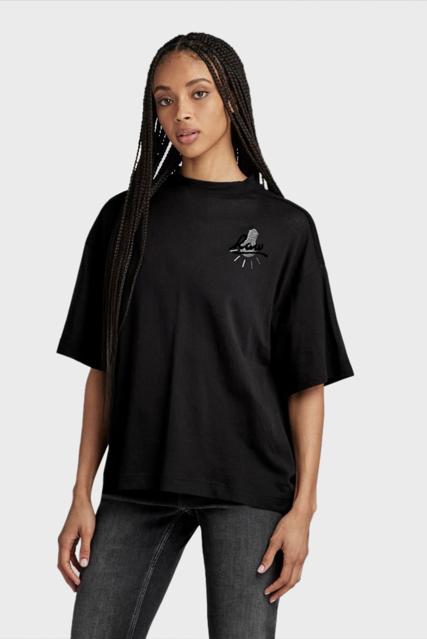 Женская черная футболка Graphic loose r t wmn 1