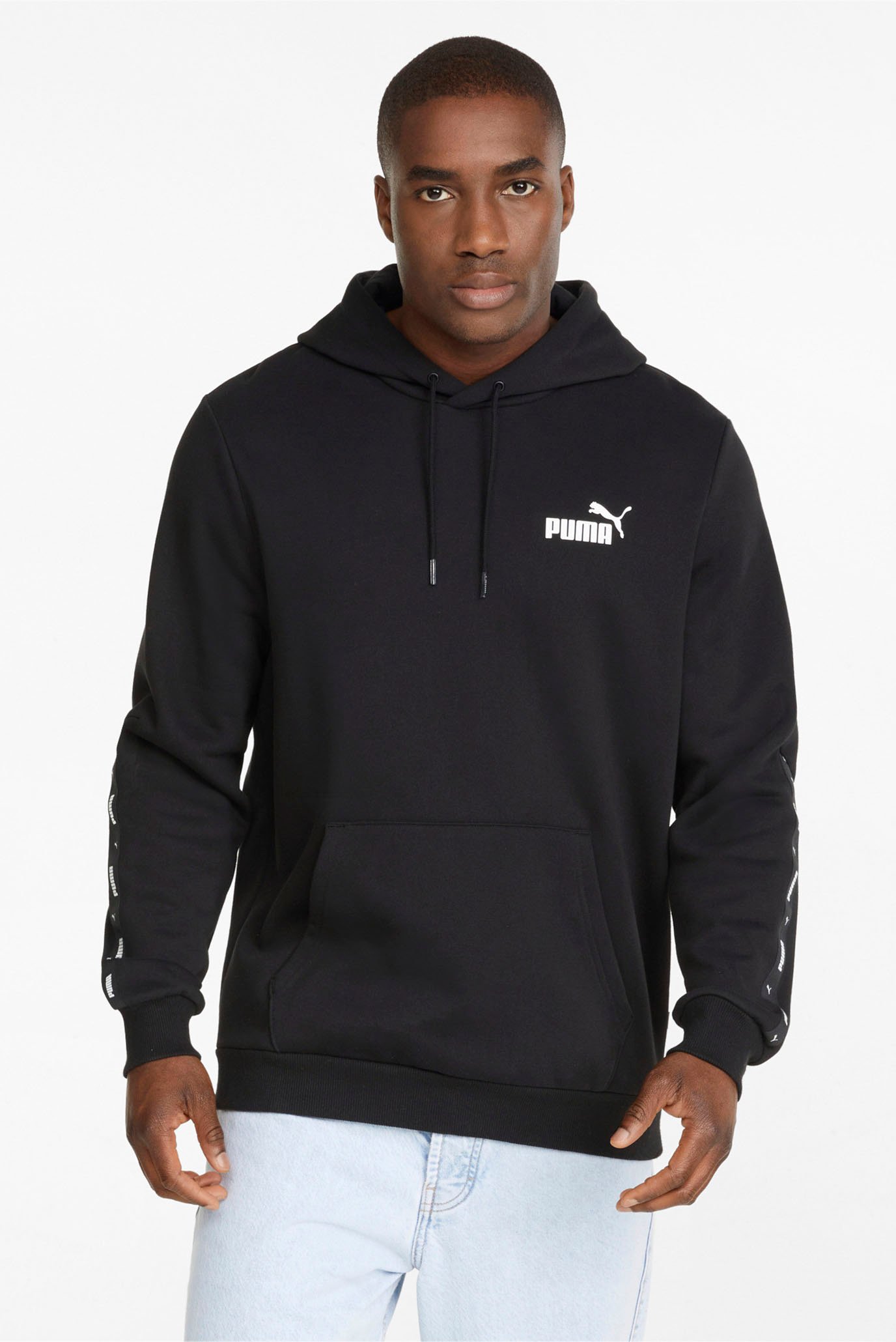 Чоловіче чорне худі Essentials+ Tape Men’s Hoodie 1