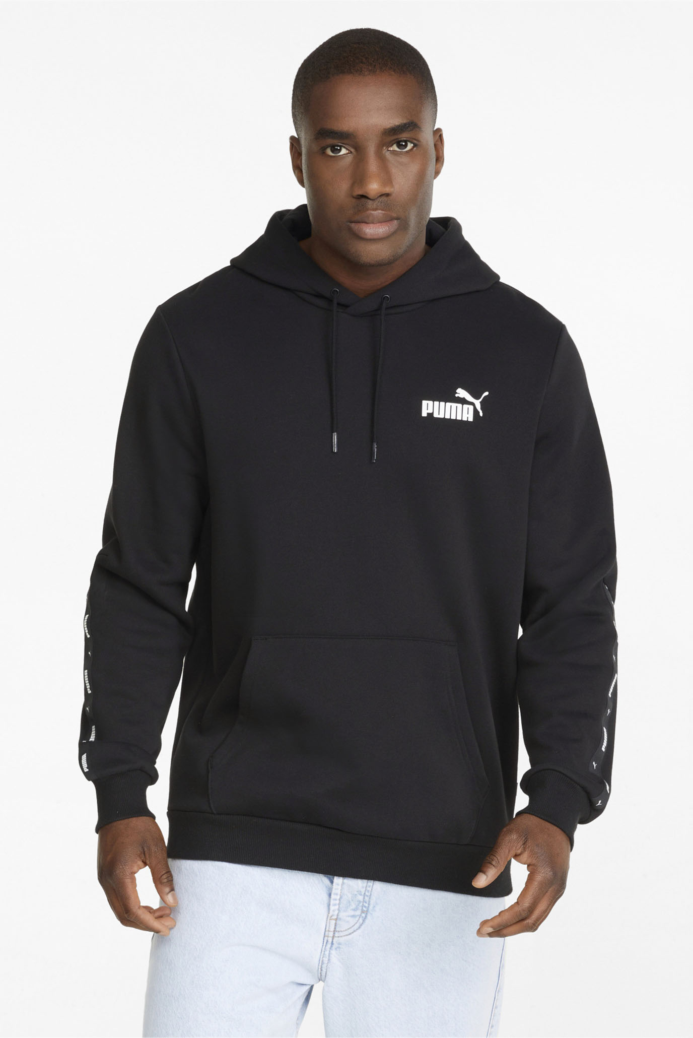 Мужское черное худи Essentials+ Tape Men’s Hoodie 1