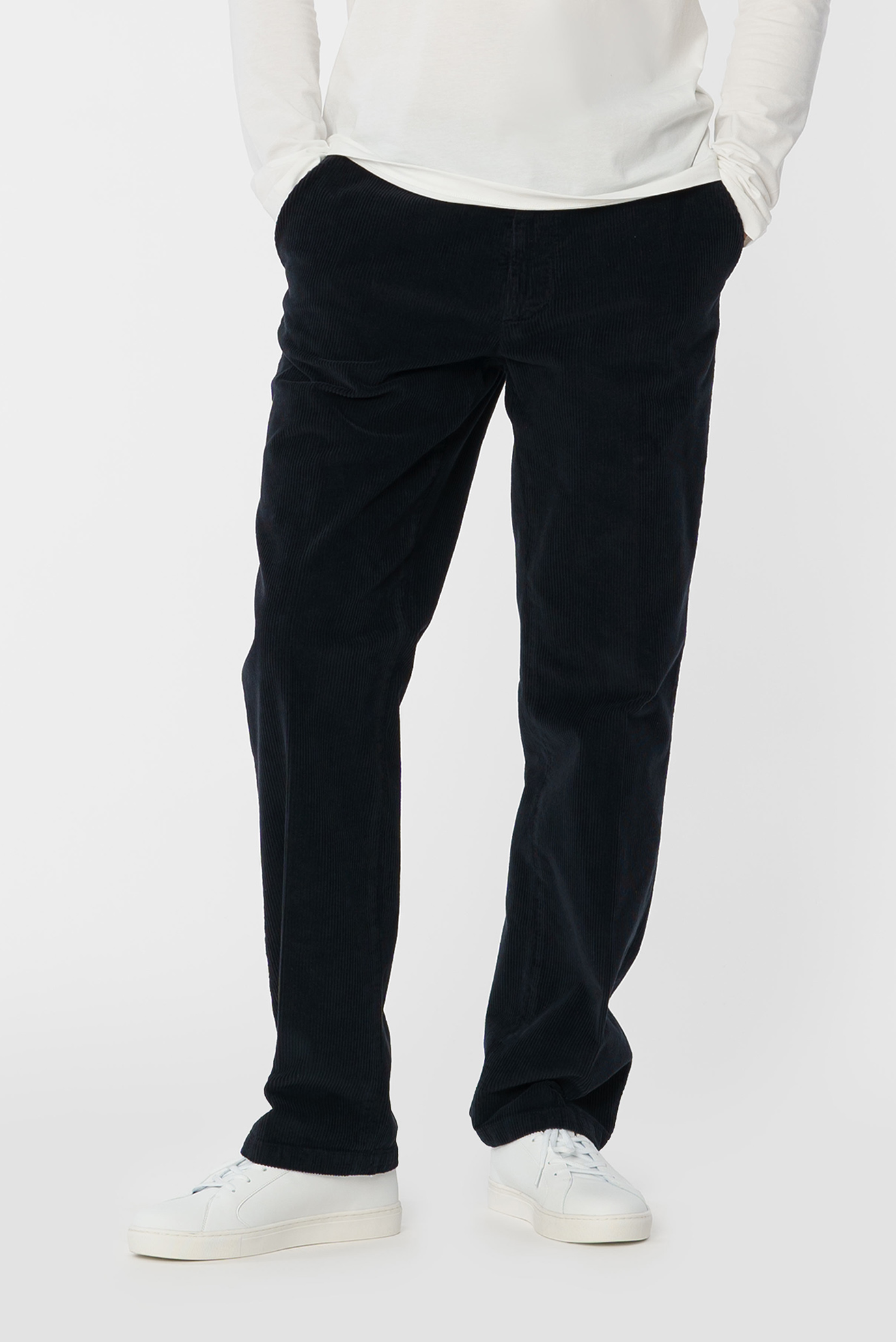 Чоловічі чорні вельветові брюки 1