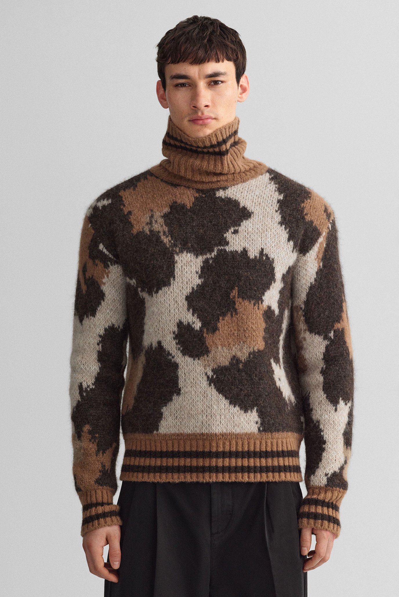 Чоловічий вовняний светр з візерунком LEOPARD 1