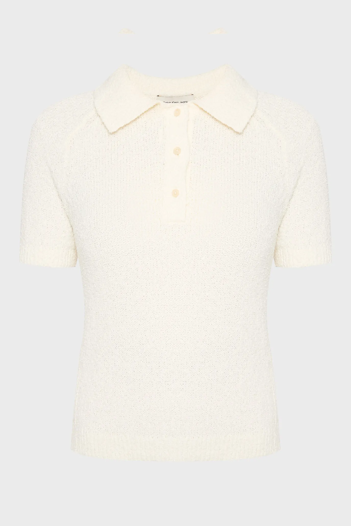 Женское белое поло Summer Boucle 7