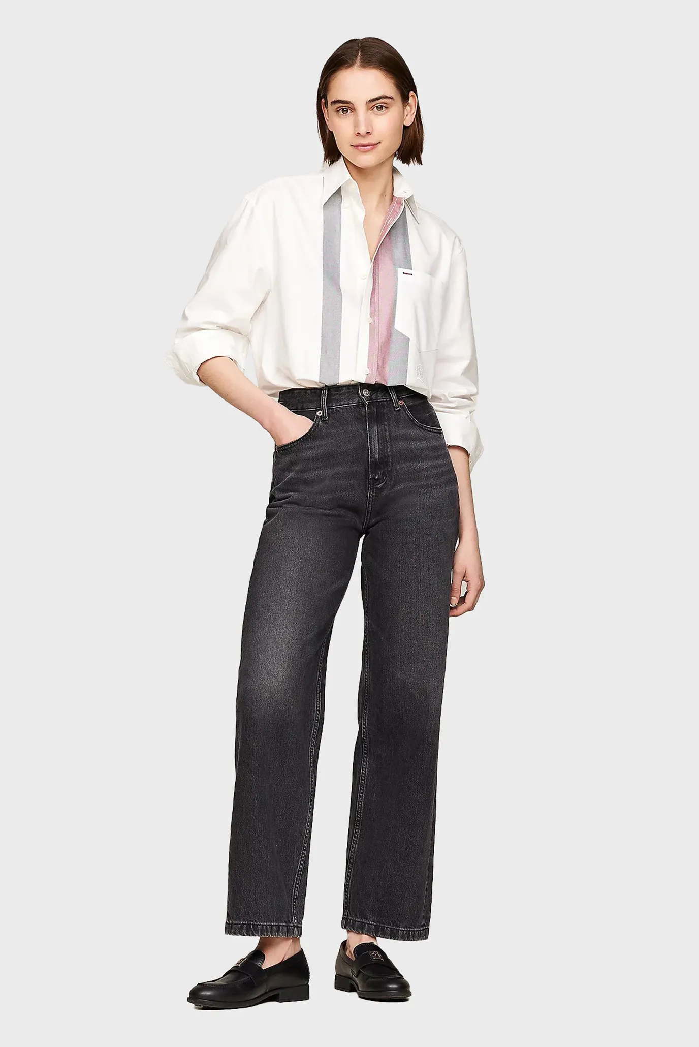 Жіночі чорні джинси RELAXED STRAIGHT HW CAL 2