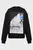 Жіночий чорний світшот relaxed trompe loeil sweat