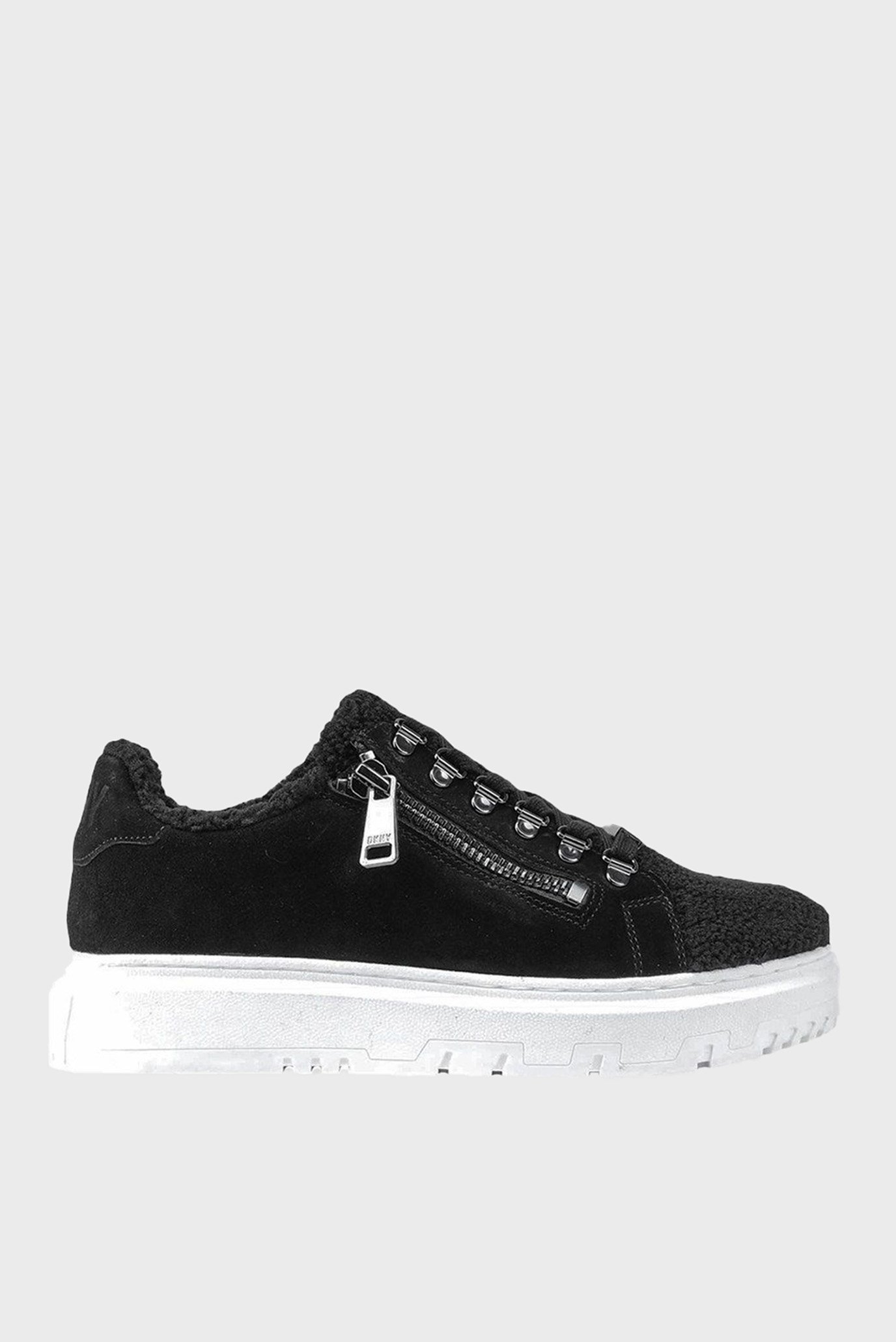 Женские черные замшевые сникерсы Черный 37.5 DKNY K3310395 Женские черные замшевые сникерсы Черный 37.5 DKNY K3310395