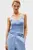 Жіноча блакитна майка RIB TANK TOP