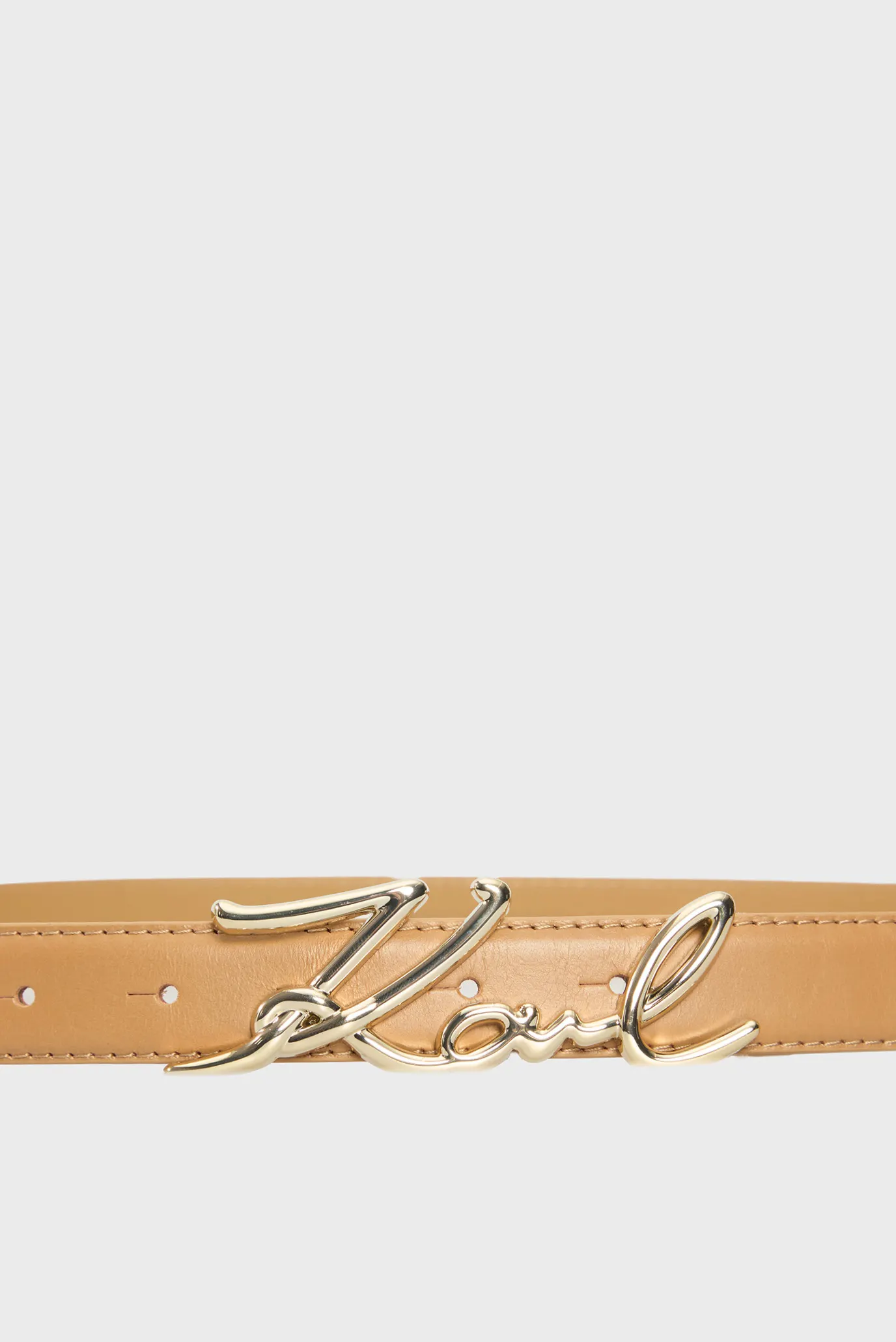 Жіночий коричневий шкіряний ремінь signature 2