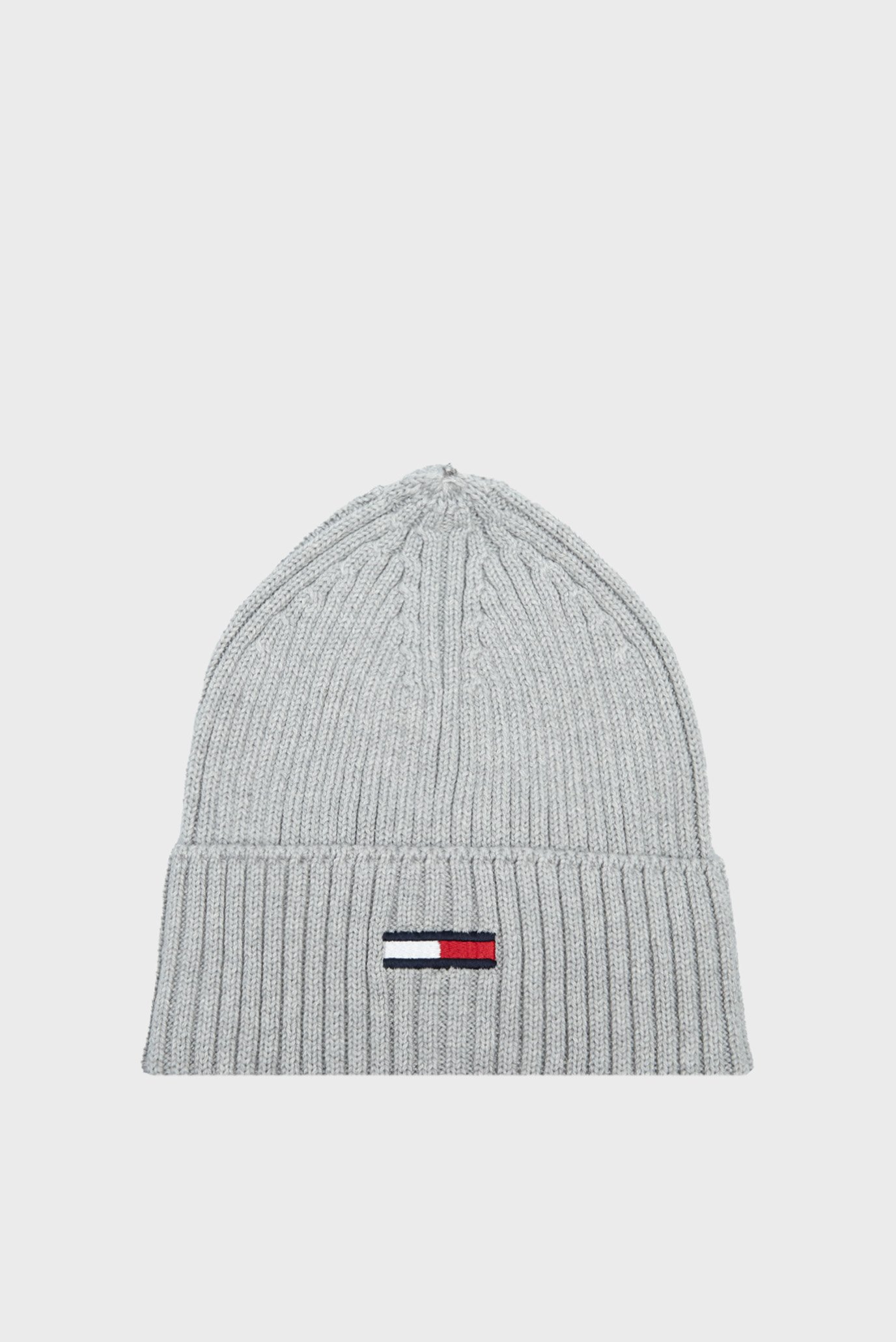 Чоловіча сіра шапка TJM ELONGATED FLAG BEANIE 1