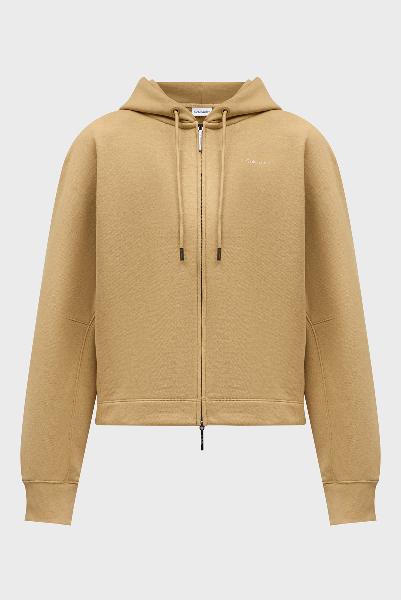 Женское бежевое худи NANO LOGO ZIP RELAXED HOODIE 1