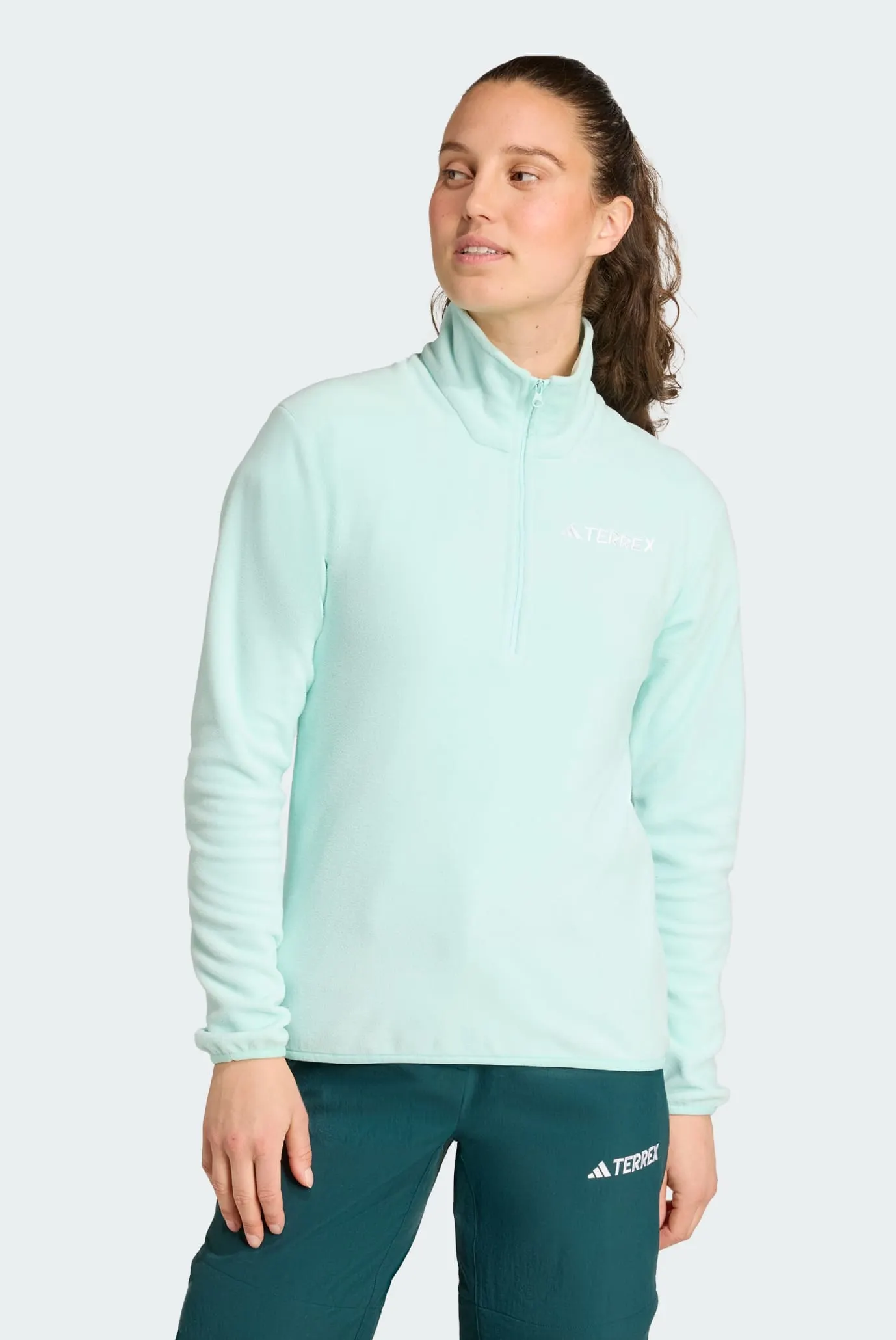 Женская мятная спортивная кофта Multi Essentials 1/2 Zip adidas