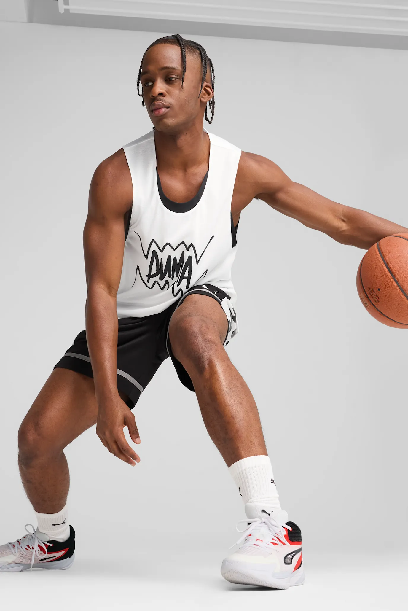 Мужская белая майка Jaws Core Basketball Tank Men 2