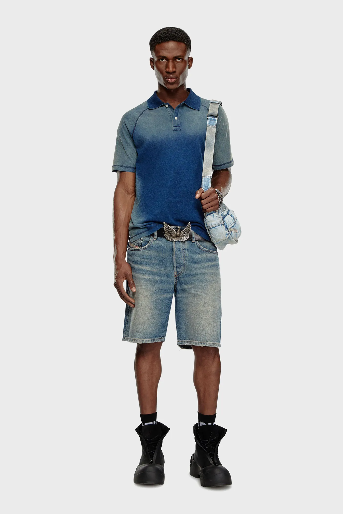 Мужские синие джинсовые шорты REGULAR-SHORT 2