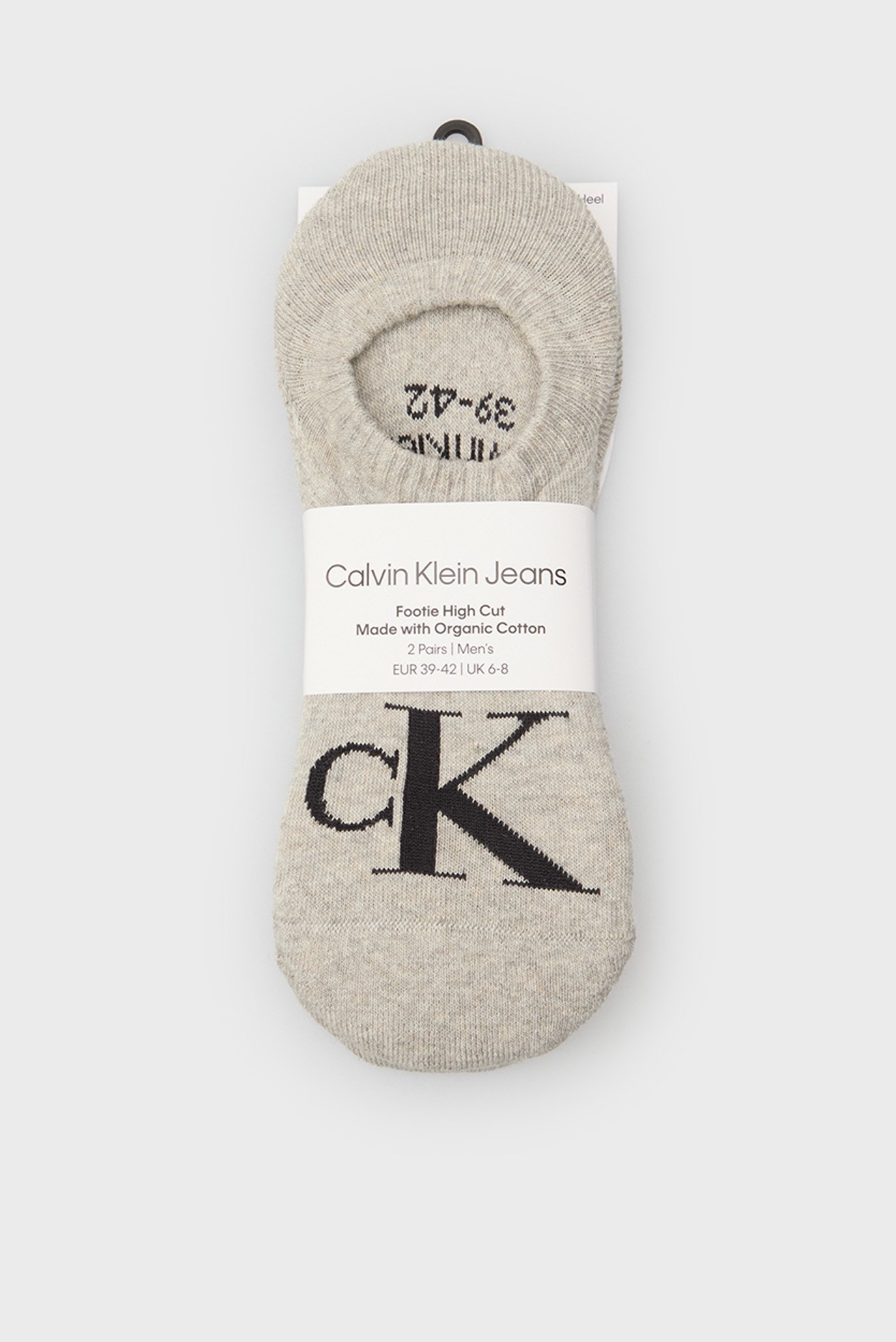 Мужские серые следы (2 пары) HIGH CUT Серый 43-46 Calvin Klein Jeans 701228809 Мужские серые следы (2 пары) HIGH CUT Серый 43-46 Calvin Klein Jeans 701228809