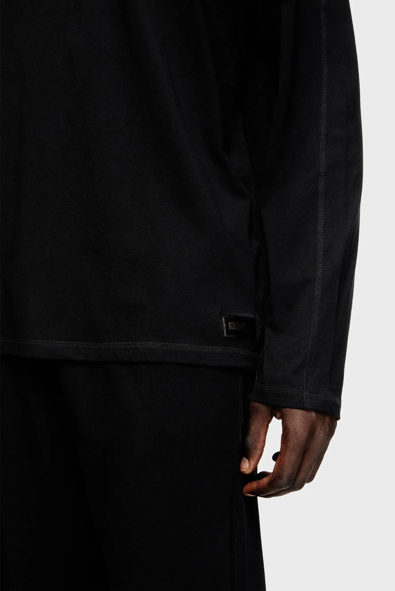 Мужская черная пижама (лонгслив, брюки) SET-ADRIAN-UTLT 3