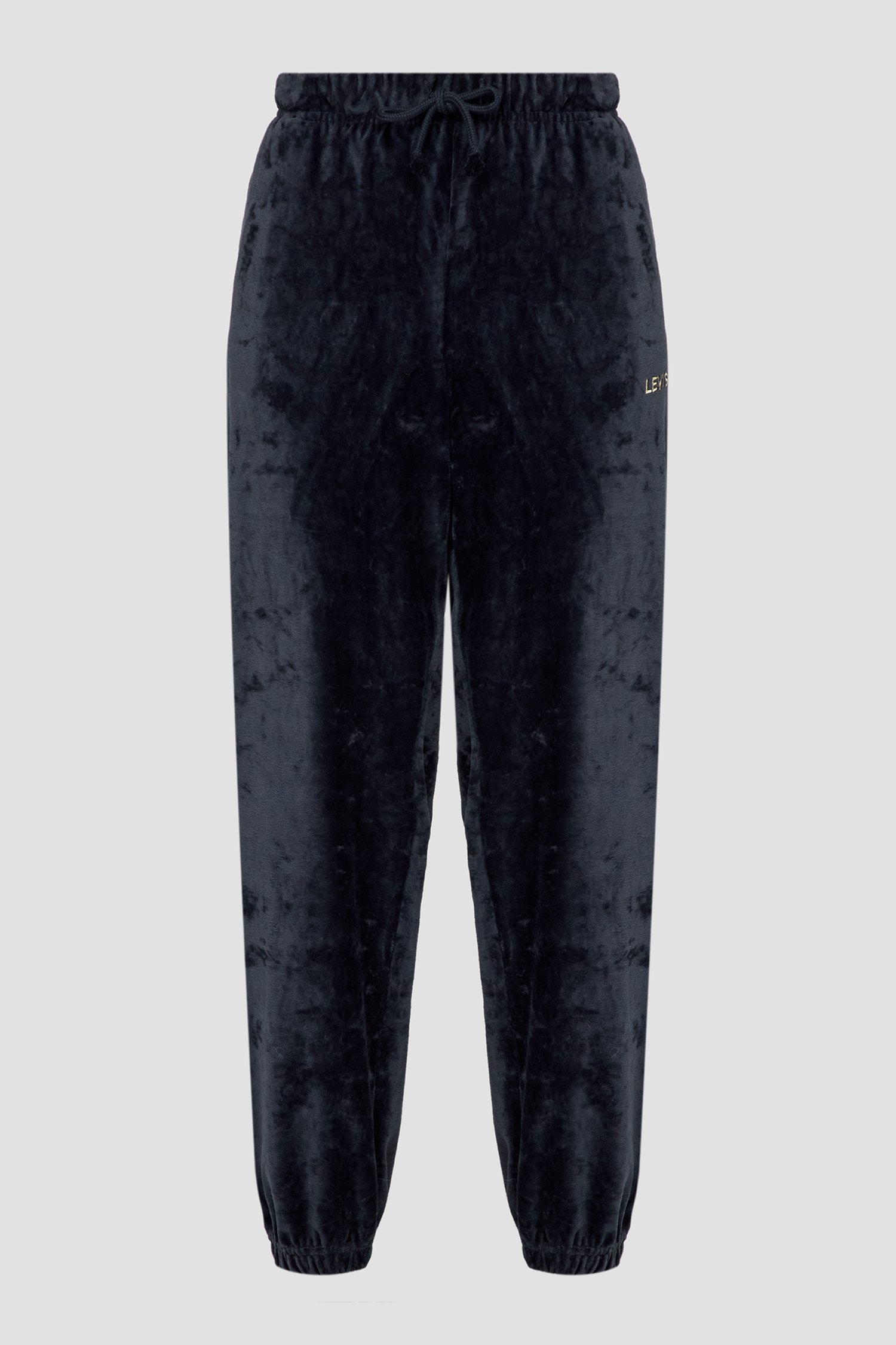 Женские темно-синие велюровые спортивные брюки 1
