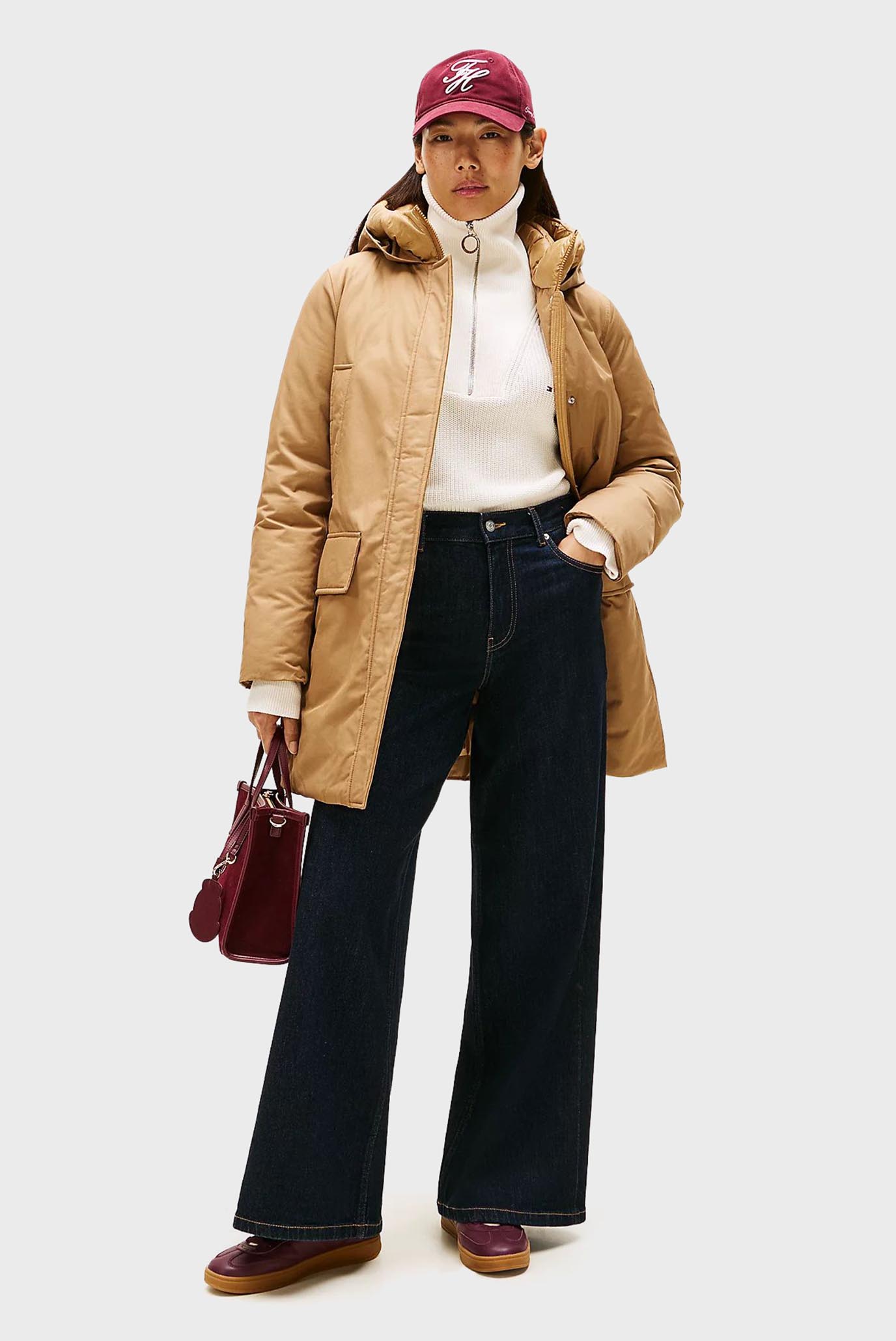 Женская бежевая парка PADDED Бежевый L Tommy Hilfiger WW0WW46533 Женская бежевая парка PADDED Бежевый L Tommy Hilfiger WW0WW46533