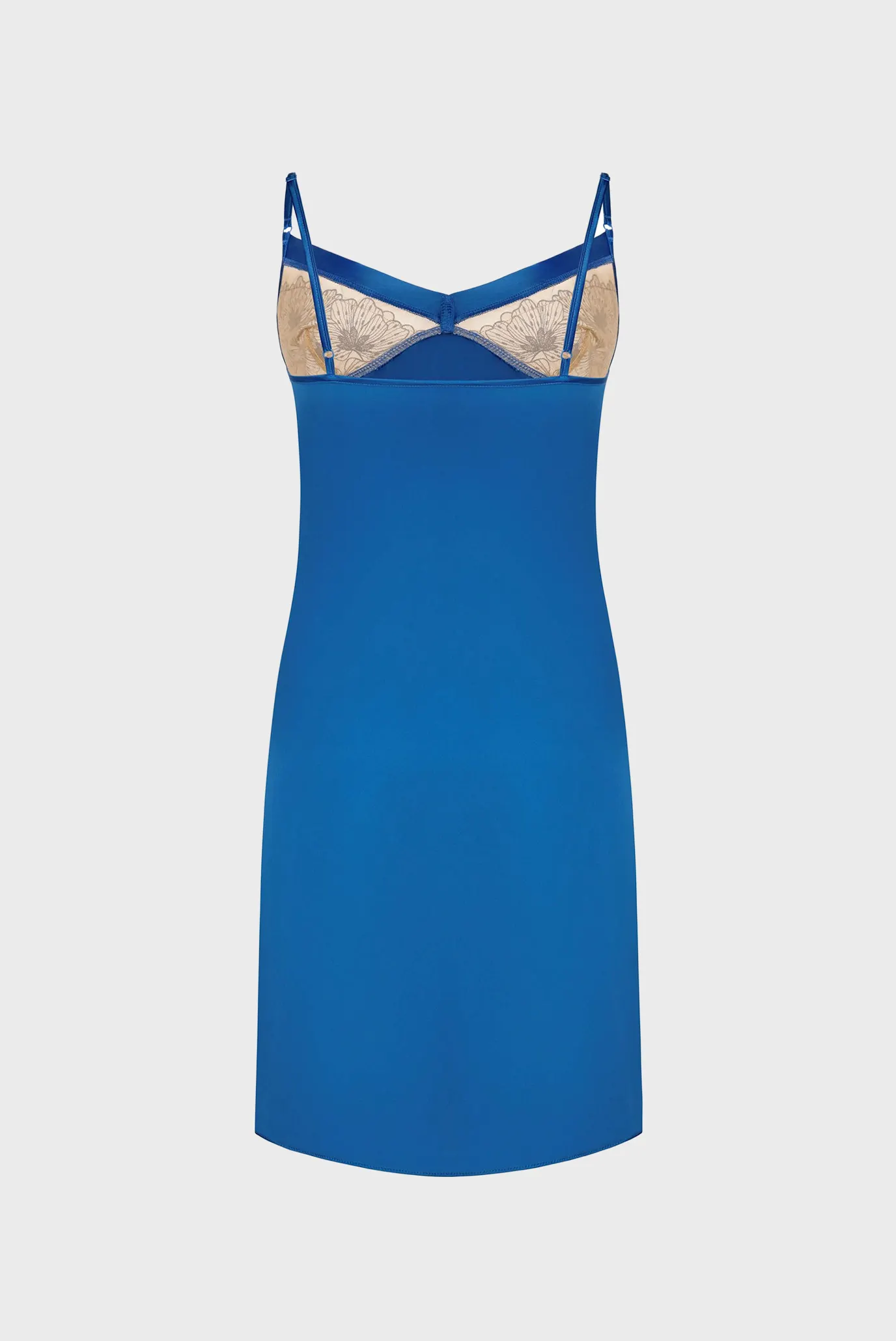 Женская синяя ночная рубашка 2