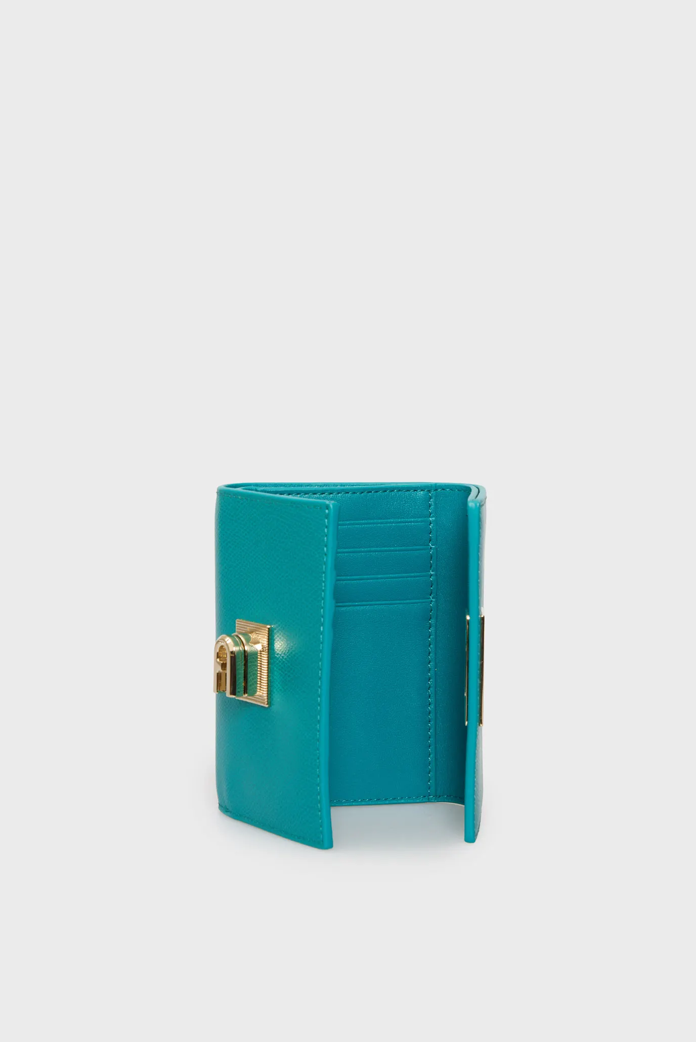 Жіночий бірюзовий шкіряний гаманець 3