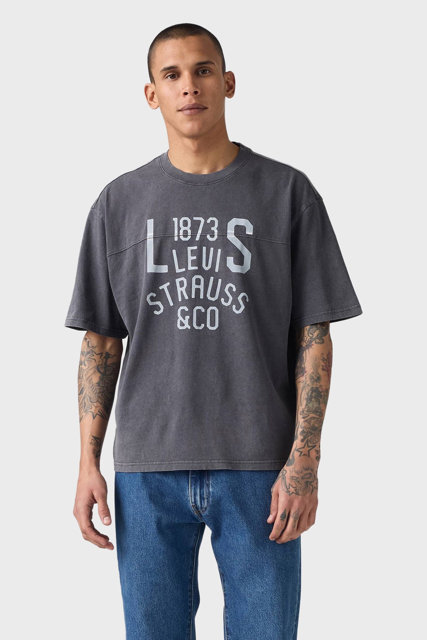 Мужская темно-серая футболка Серый M Levi’s® 003QV;0000 Мужская темно-серая футболка Серый M Levi’s® 003QV;0000