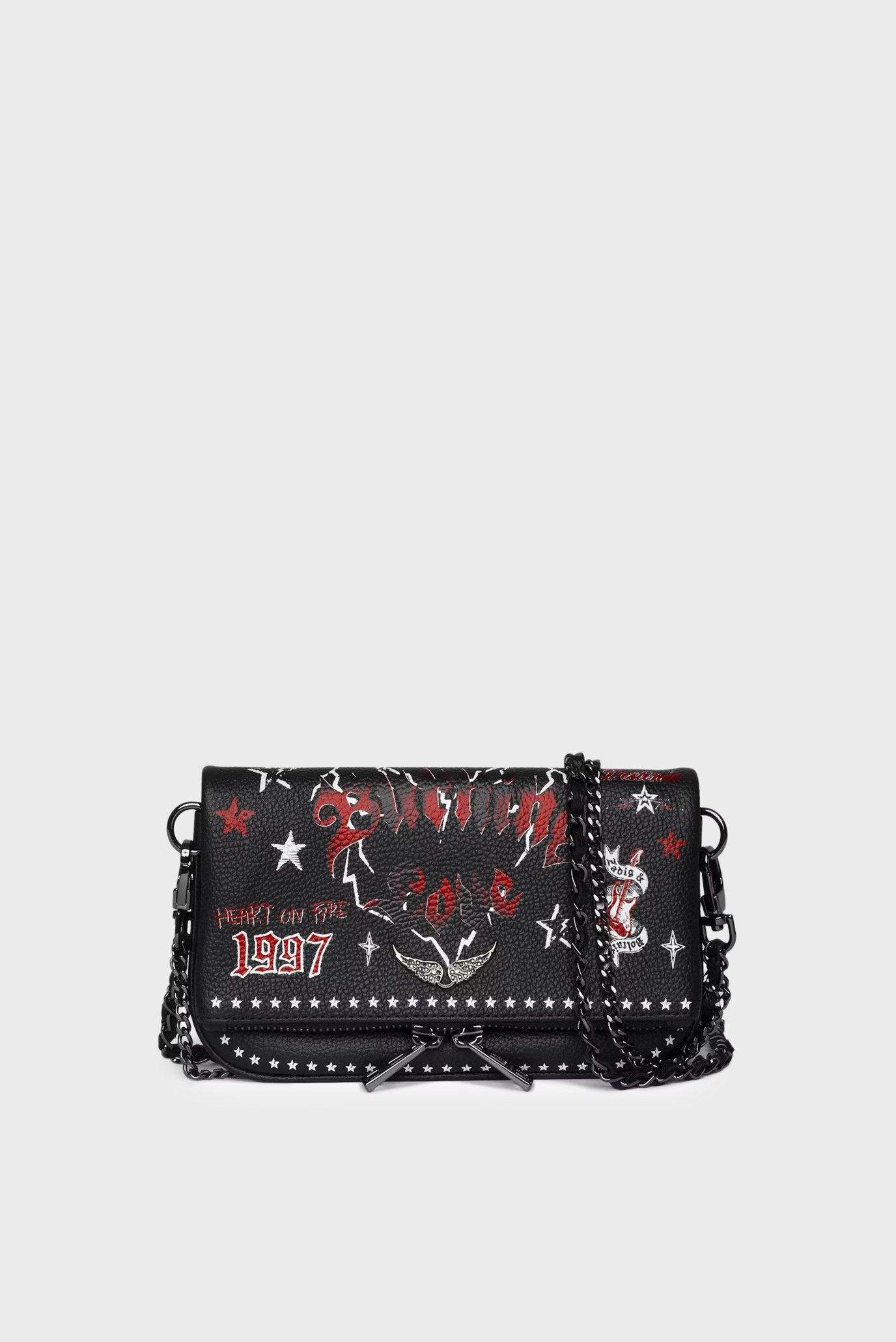 Женский черный кожаный клатч Rock Nano Punk Черный ONESIZE ZADIG&VOLTAIRE LWBA04040_BLACK Женский черный кожаный клатч Rock Nano Punk Черный ONESIZE ZADIG&VOLTAIRE LWBA04040_BLACK