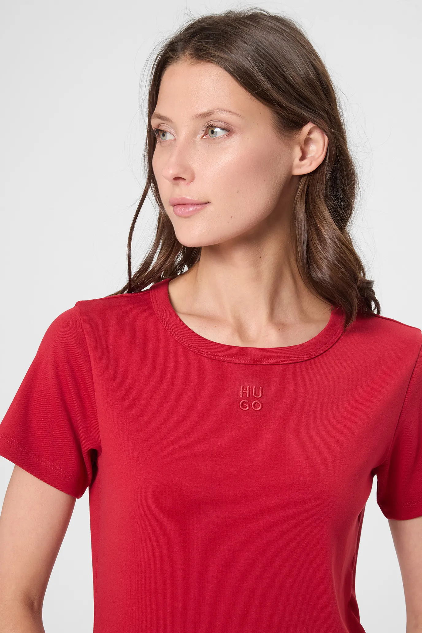 Жіноча червона футболка 2