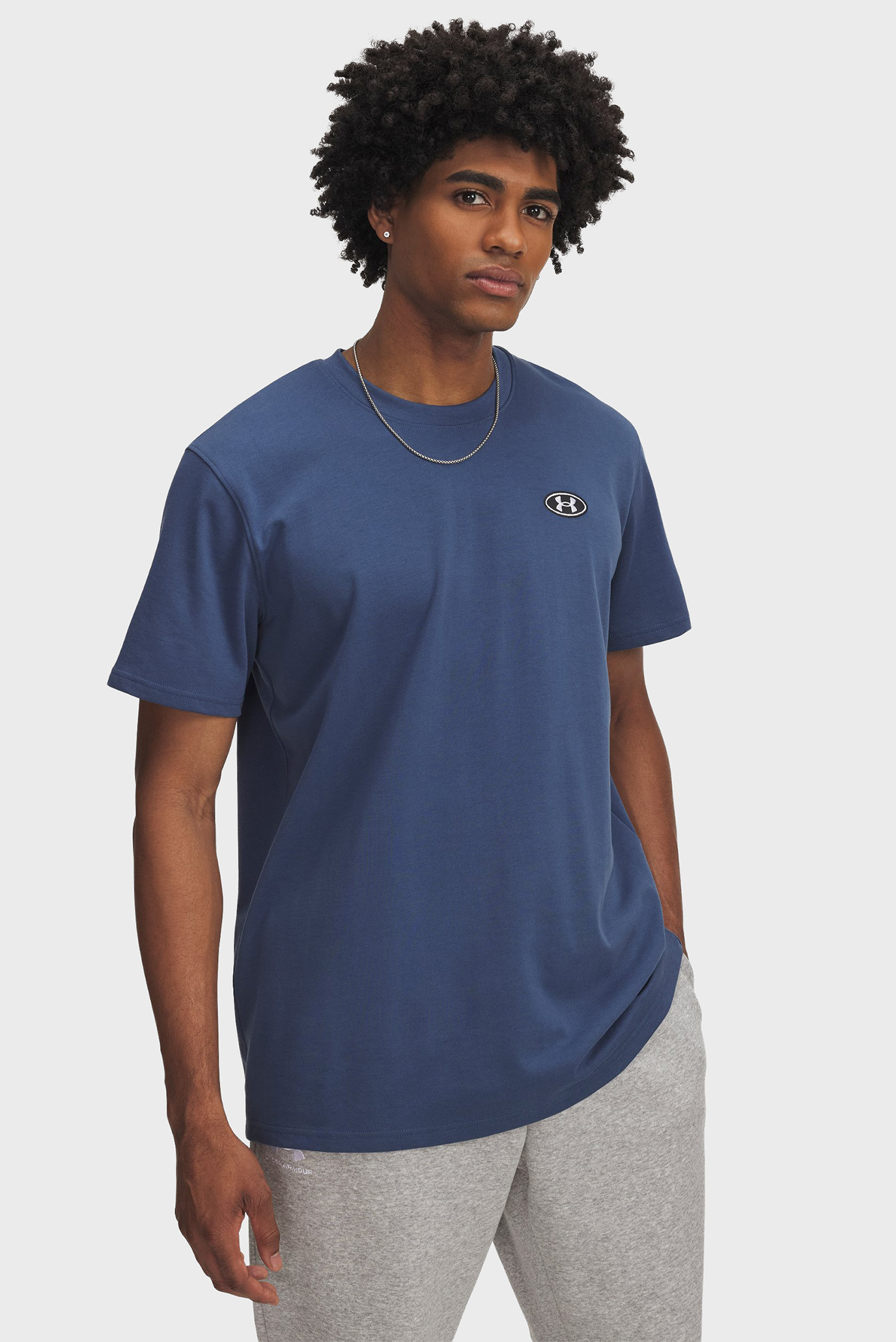 Мужская синяя футболка UA HW LC PATCH SS Синий XXL Under Armour 1382902-418 Мужская синяя футболка UA HW LC PATCH SS Синий XXL Under Armour 1382902-418