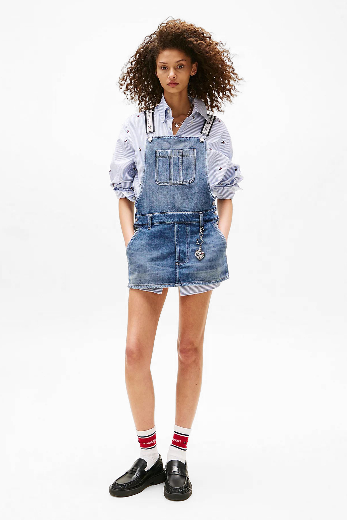 Женский синий джинсовый сарафан TOMMY GIRL Синий M Tommy Jeans DW0DW21220 Женский синий джинсовый сарафан TOMMY GIRL Синий M Tommy Jeans DW0DW21220