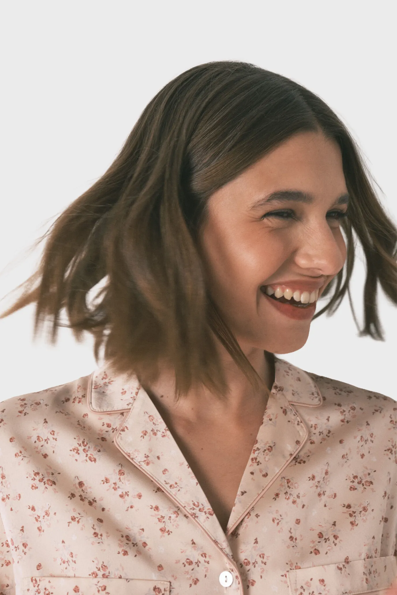 Жіноча пудрова піжама з візерунком (сорочка, брюки) 5