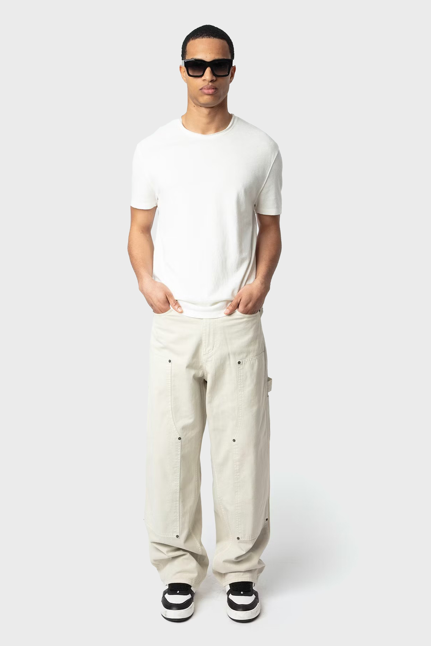 Мужская белая футболка Stockly Белый L ZADIG&VOLTAIRE JMTS01720_JUDO Мужская белая футболка Stockly Белый L ZADIG&VOLTAIRE JMTS01720_JUDO
