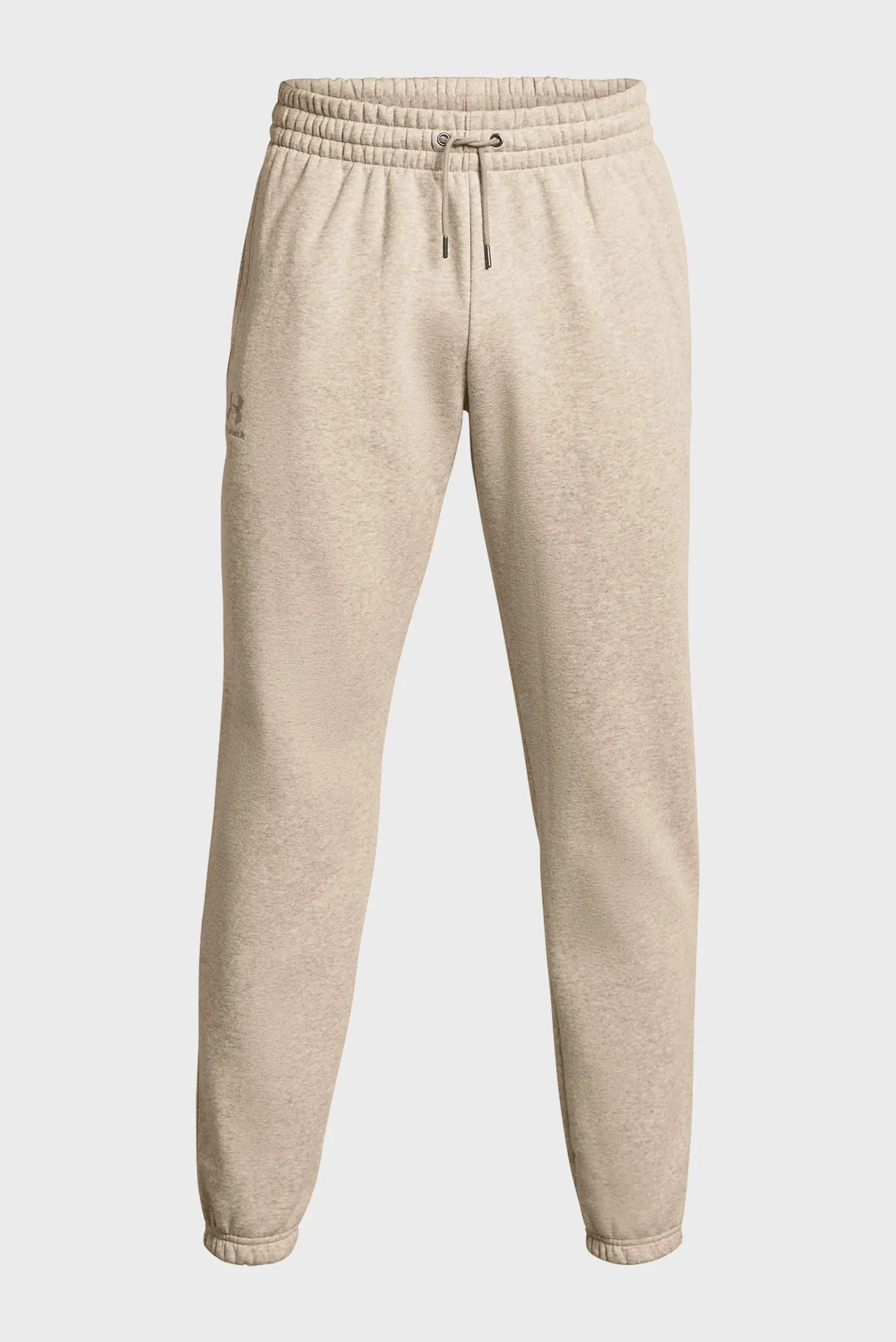 Чоловічі бежеві спортивні штани UA Essential Fleece Jogger 5