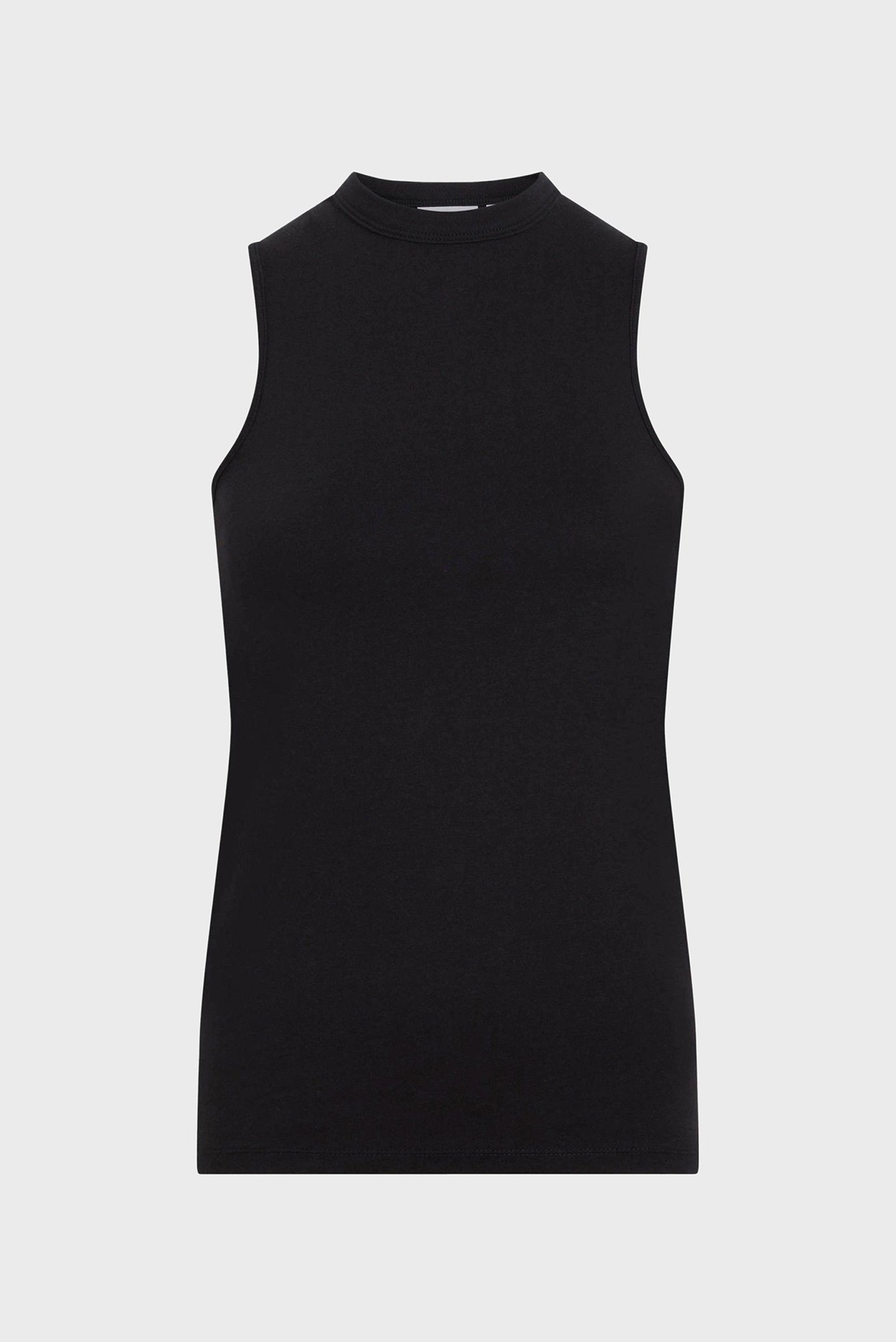 Женский черный топ SMOOTH COTTON TWIST BACK TANK 1