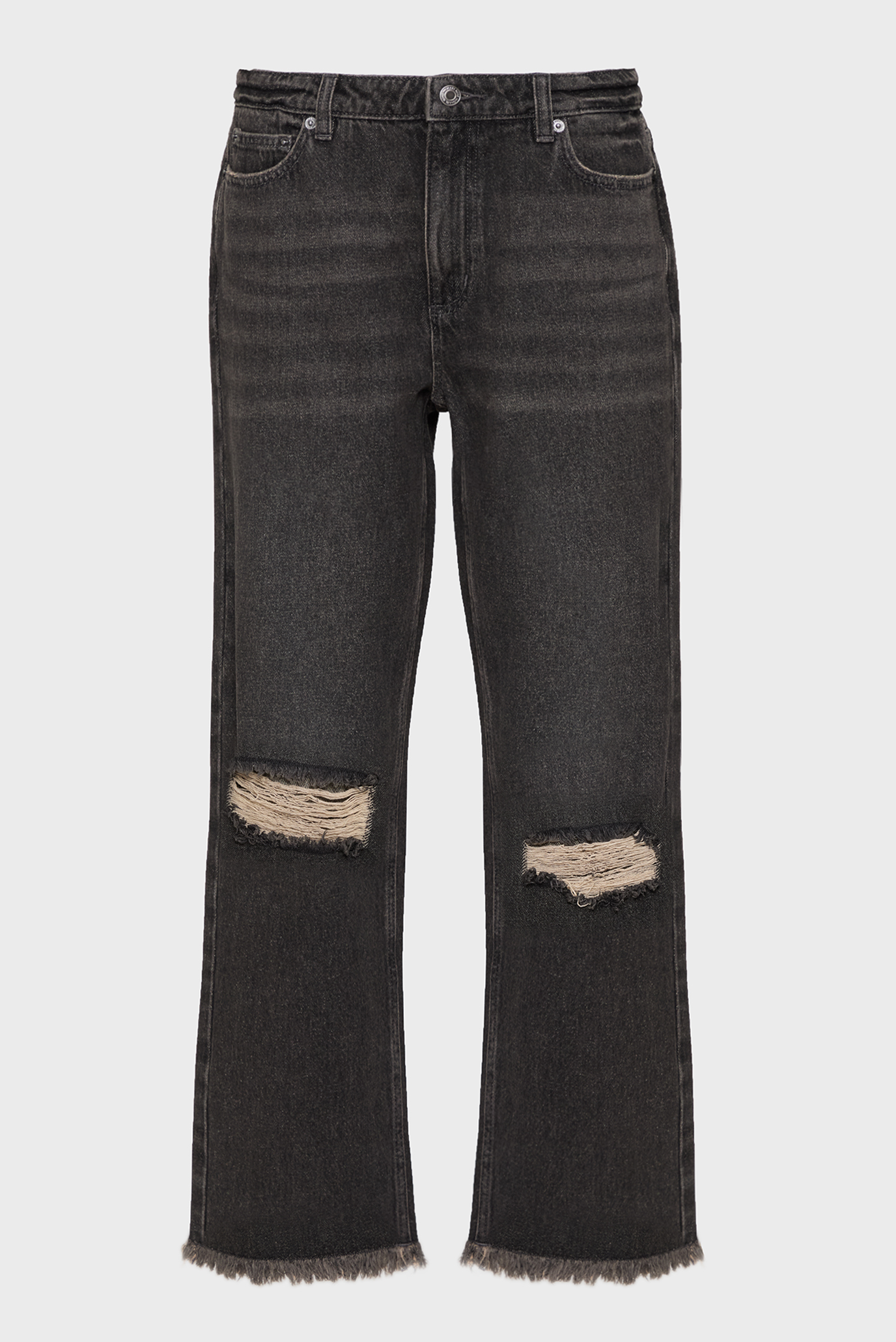 Женские черные джинсы FRAYED DISTRESSED JEAN 1