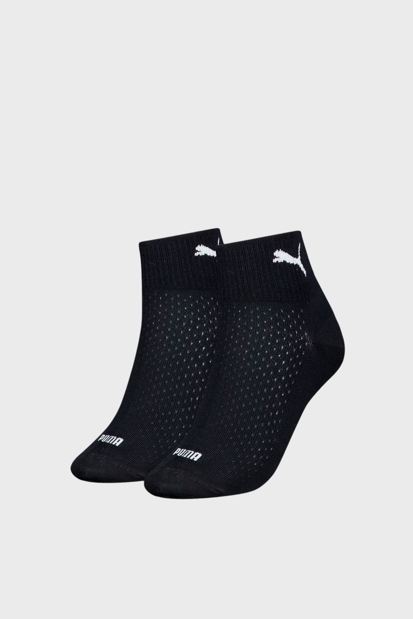 Женские черные носки (2 пары) PUMA Women's Quarter Socks 2 pack 1