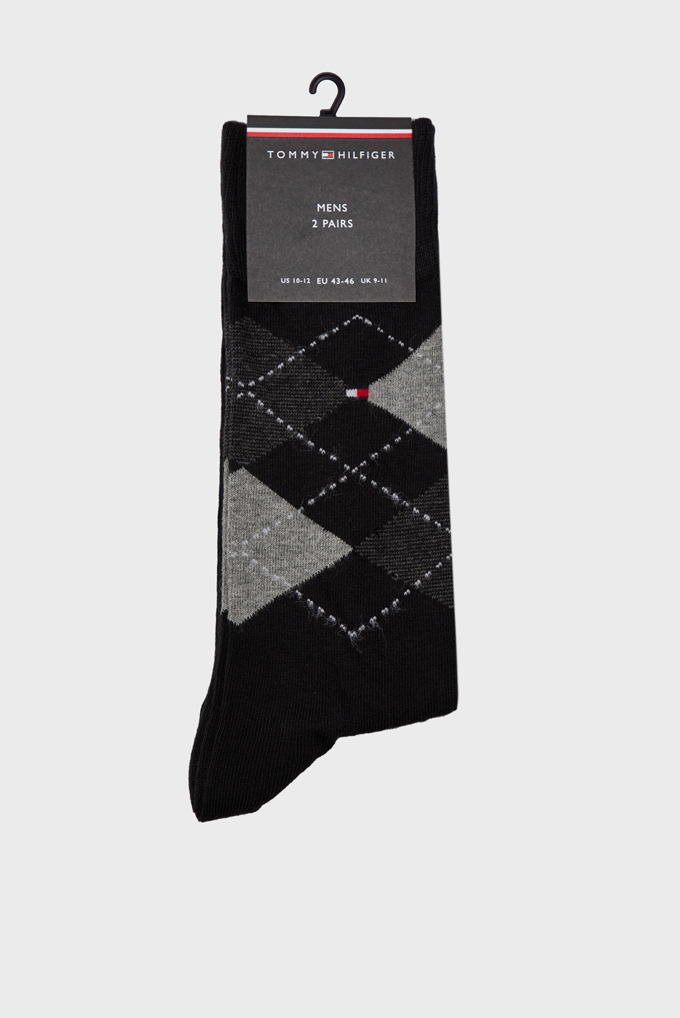 Мужские черные носки (2 пары) TH MEN SOCK CHECK Черный 39-42 Tommy Hilfiger 100001495 Мужские черные носки (2 пары) TH MEN SOCK CHECK Черный 39-42 Tommy Hilfiger 100001495