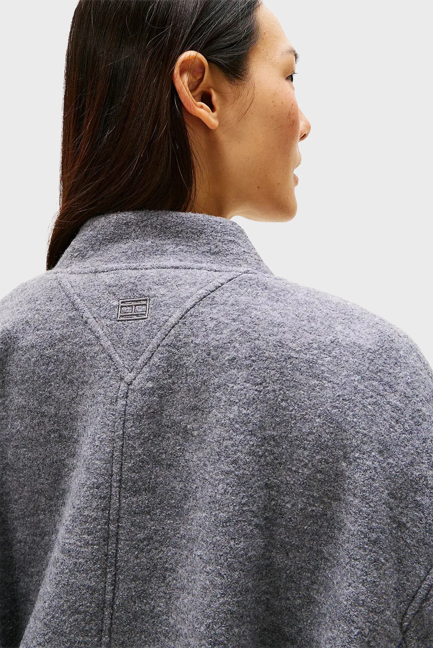 Жіночий сірий вовняний бомбер WOOL TEXTURE 5