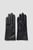 Женские черные кожаные перчатки