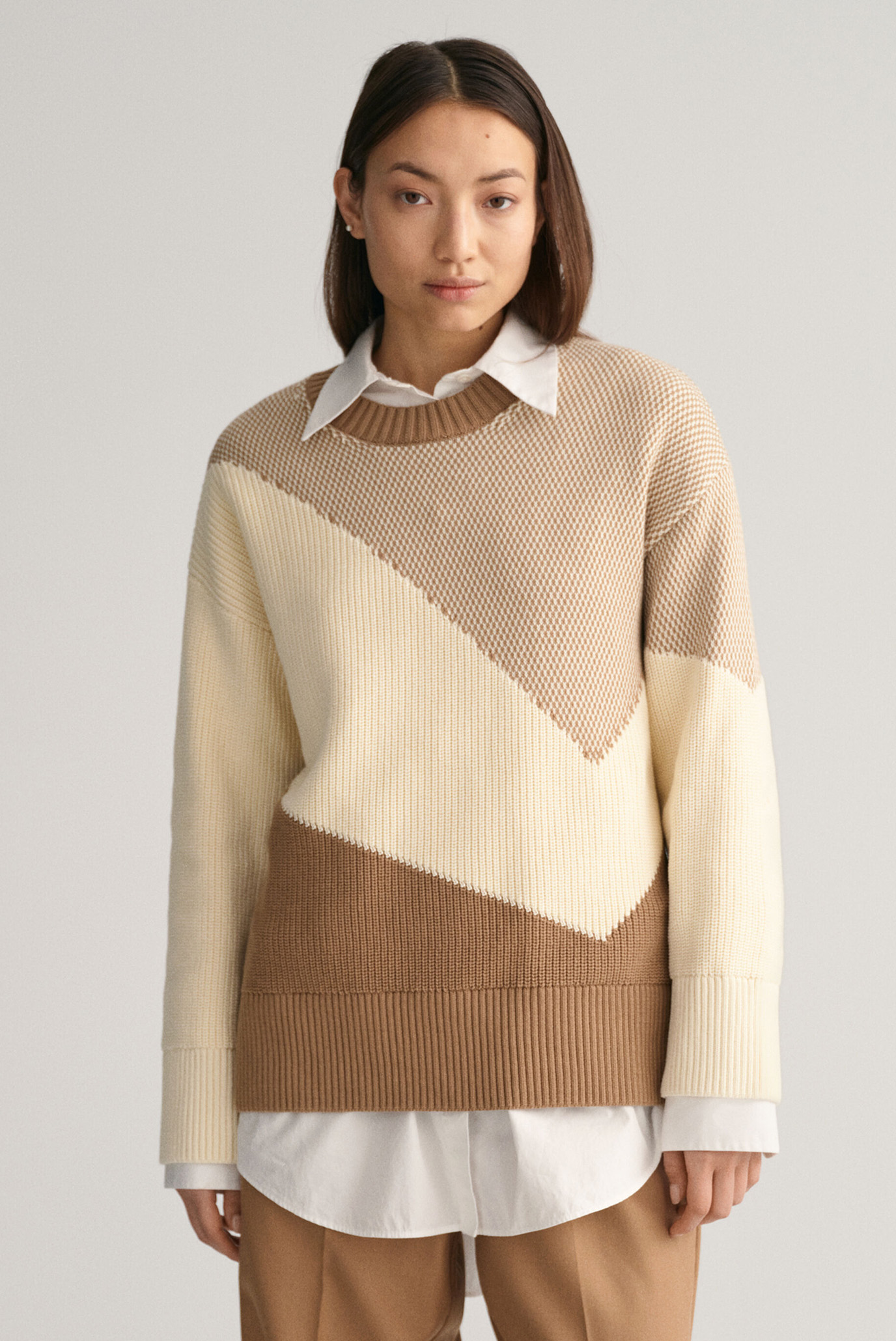 Жіночий светр COLOUR BLOCK COTTON C-NECK 1