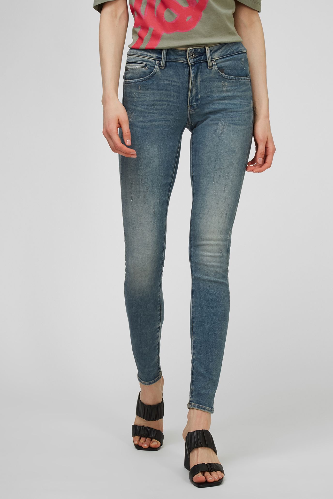 Женские синие джинсы Midge Zip Mid Skinny Синий 24-32 G-Star RAW D05281,8968 Женские синие джинсы Midge Zip Mid Skinny Синий 24-32 G-Star RAW D05281,8968