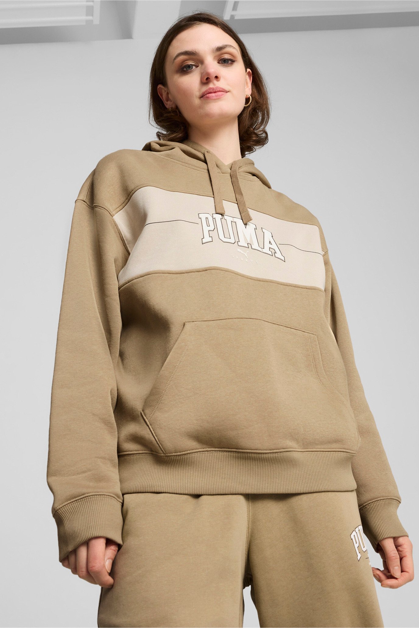 Жіноче бежеве худі PUMA SQUAD Full-Length Hoodie Women 1