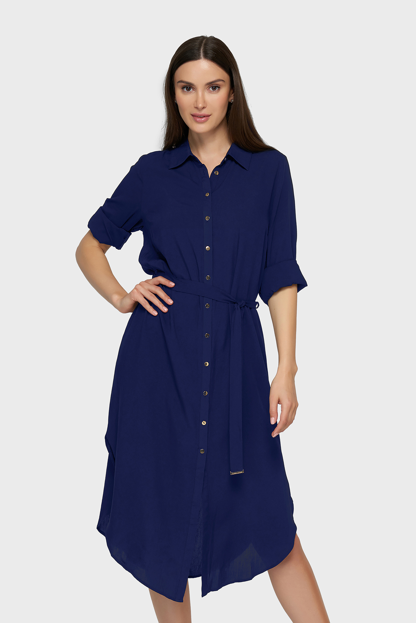 Женское темно-синее платье 1