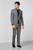 Мужской серый шерстяной костюм (пиджак, брюки)