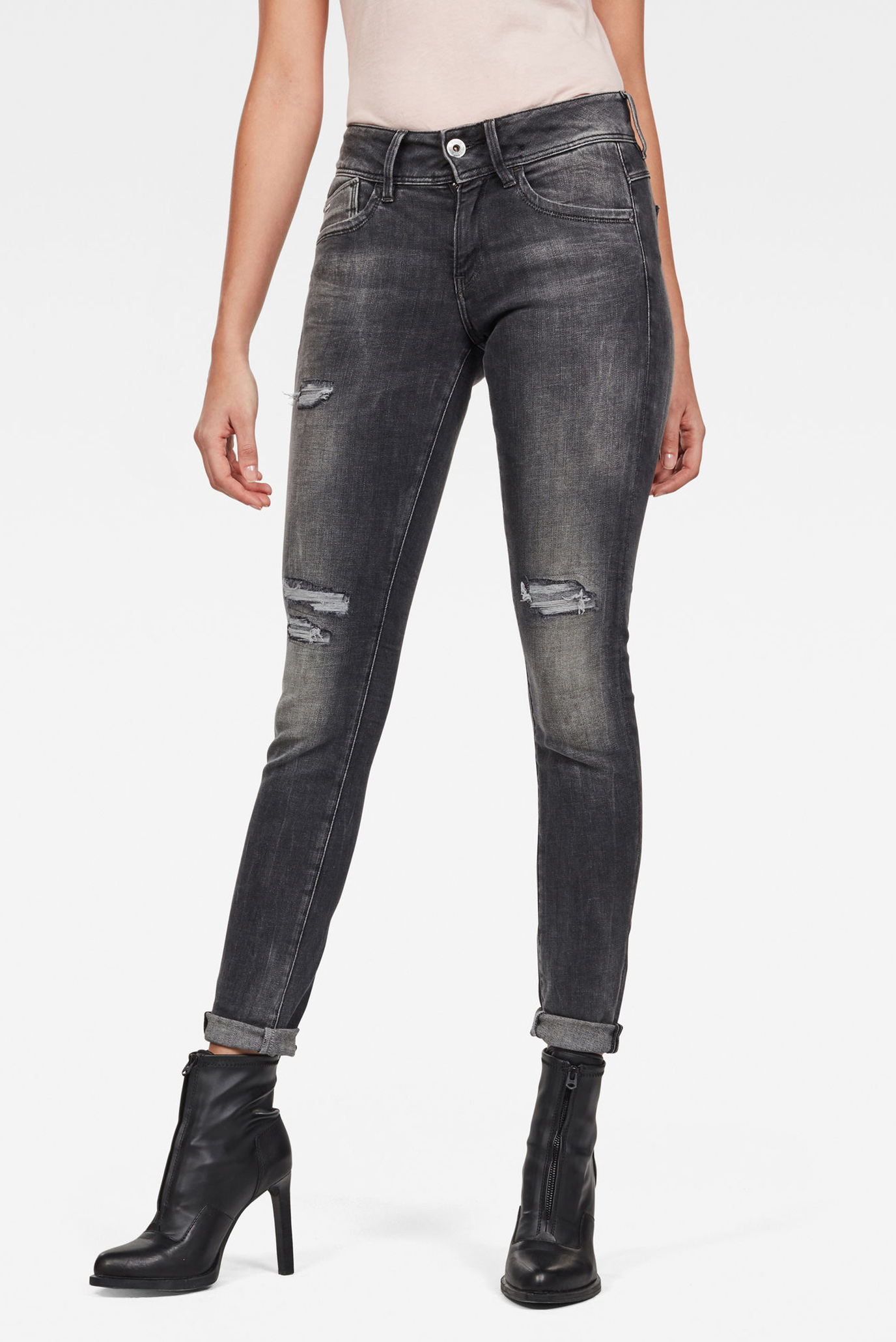 Женские серые джинсы Lynn Mid Skinny 1