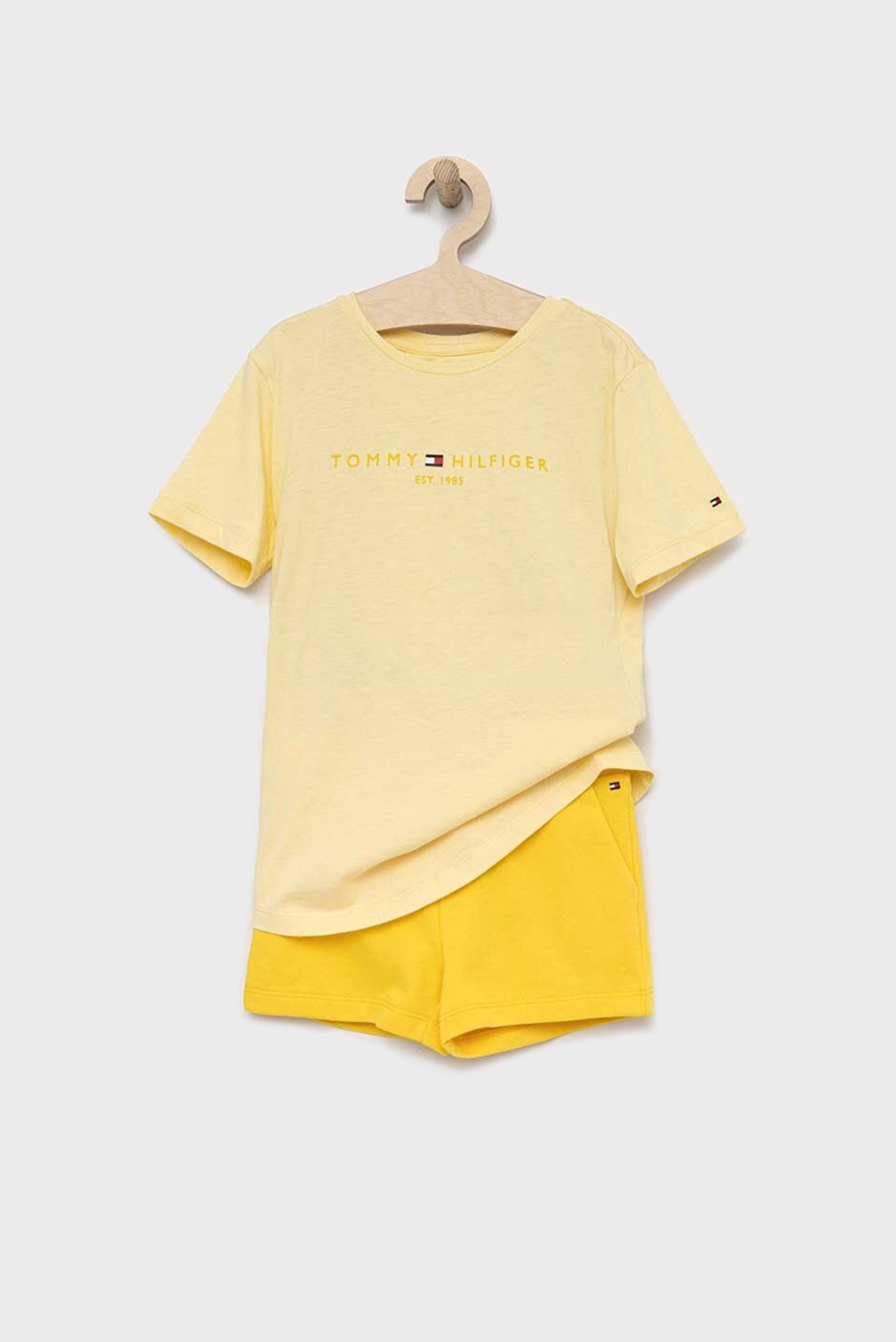 Дитячий жовтий комплект одягу (футболка, шорти) ESSENTIAL TEE SHORT SET 1