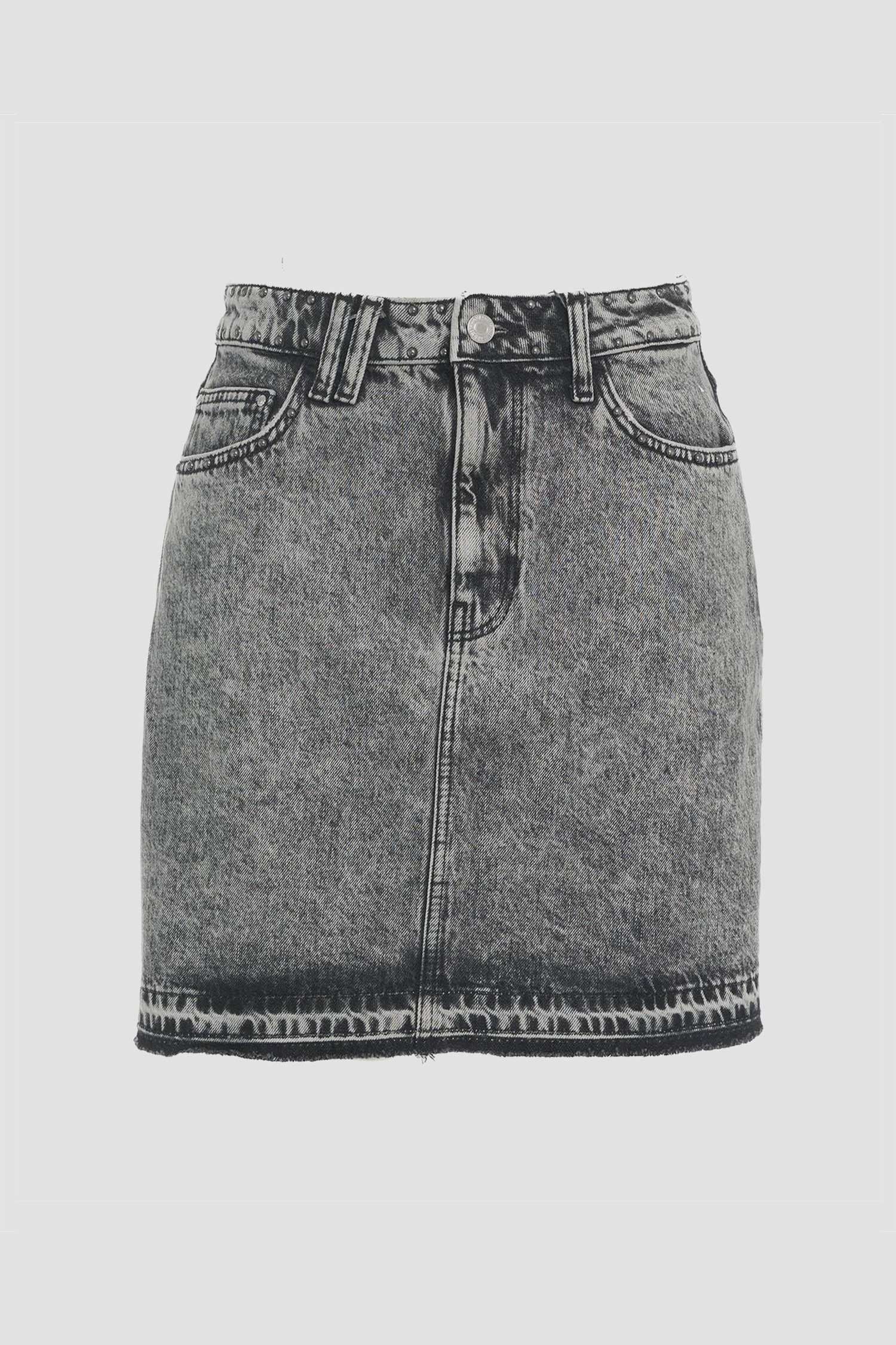 Женская серая джинсовая юбка 1