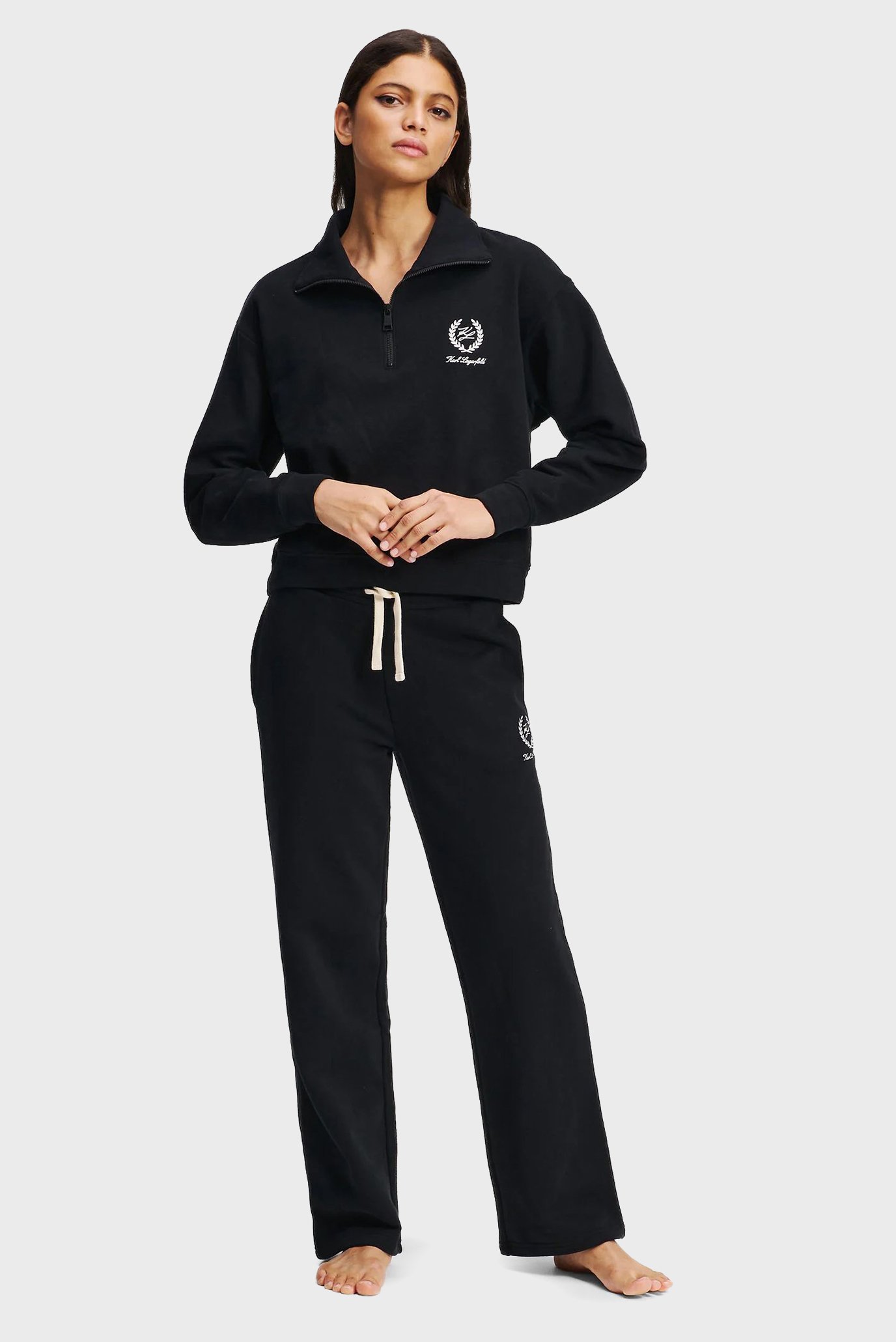 Женские черные брюки hotel karl crest Черный XS Karl Lagerfeld A3W44009 Женские черные брюки hotel karl crest Черный XS Karl Lagerfeld A3W44009